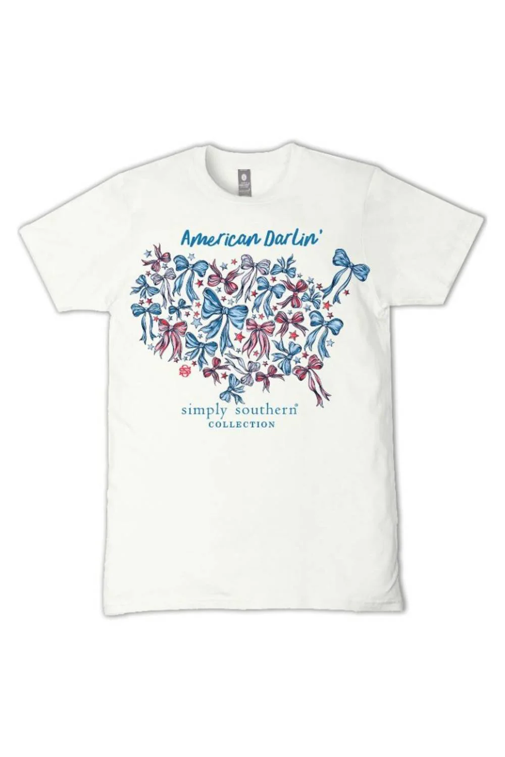Simply Southern American Darlin’ T-Shirt for Women in Oyster  | SS-DARLIN-OYSTER - Image 3