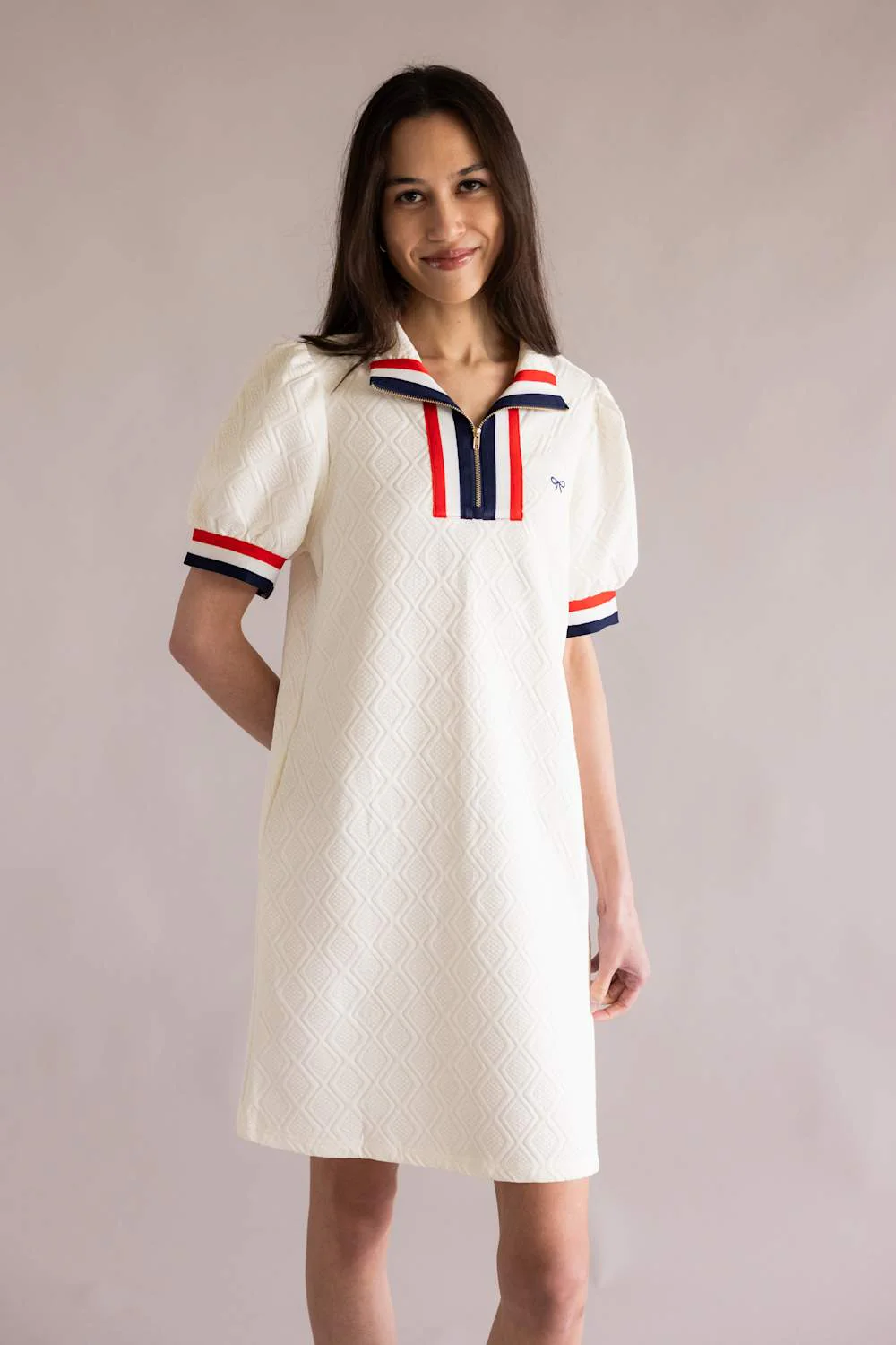 Simply Southern American Girl Zip Dress for Women in White | PP-0126-DRS-AMRCA-ZIP-WHITE - Image 5