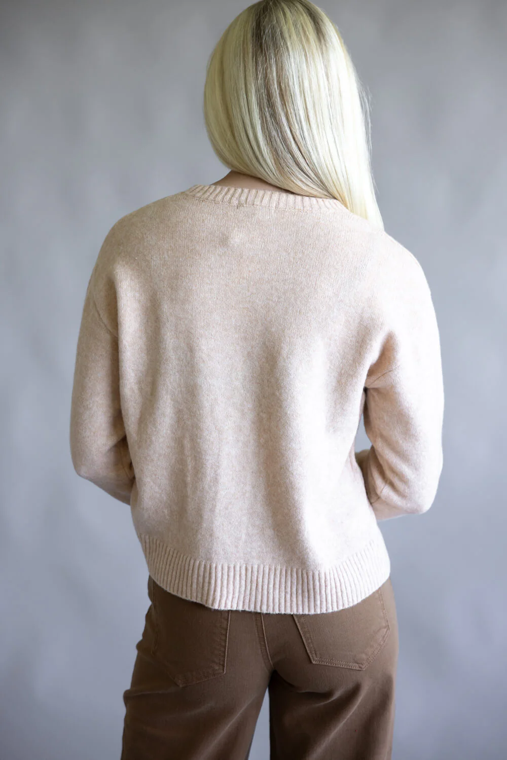 Simply Southern Anastasia Horse Crew Neck Sweater for Women in Tan | PP-0225-SWTR-ANASTASIA-HRS - Image 3