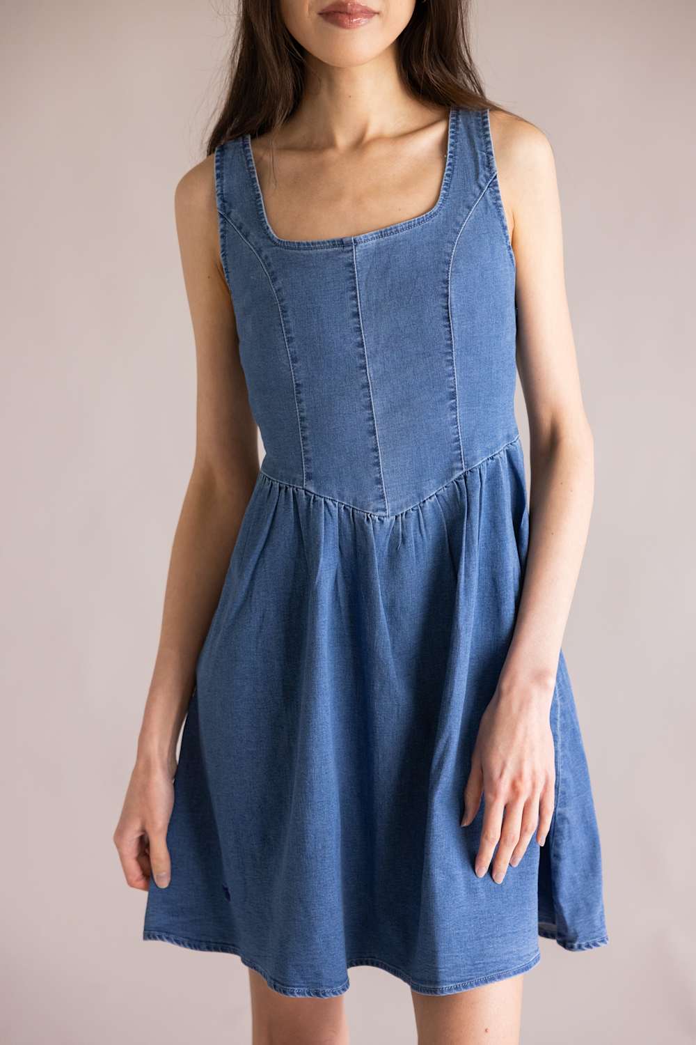 Simply Southern Baby Blues Denim Dress for Women in Blue | PP-0126-DRS-BBYBLU-BOW-DNM - Image 2