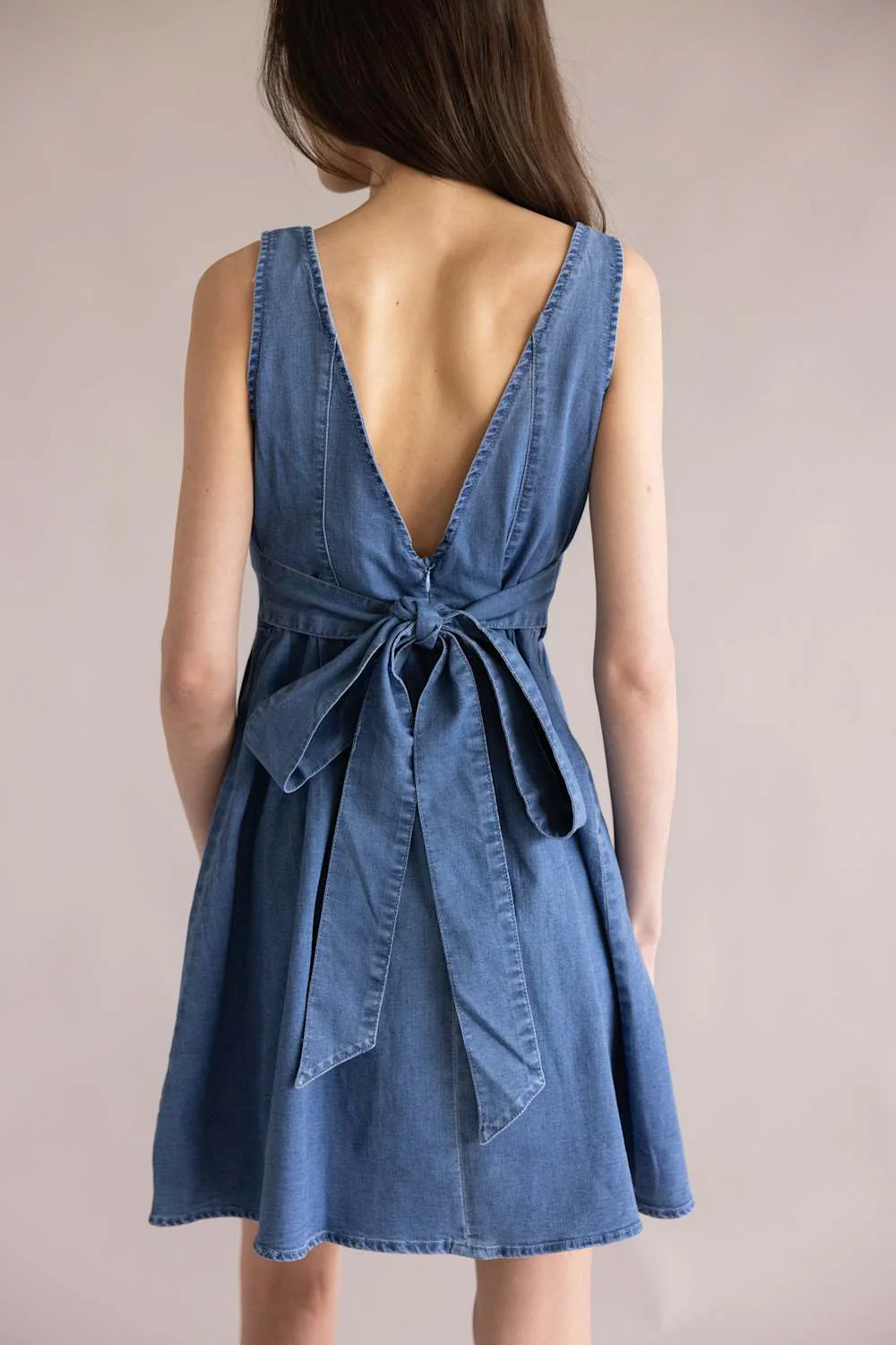 Simply Southern Baby Blues Denim Dress for Women in Blue | PP-0126-DRS-BBYBLU-BOW-DNM - Image 4