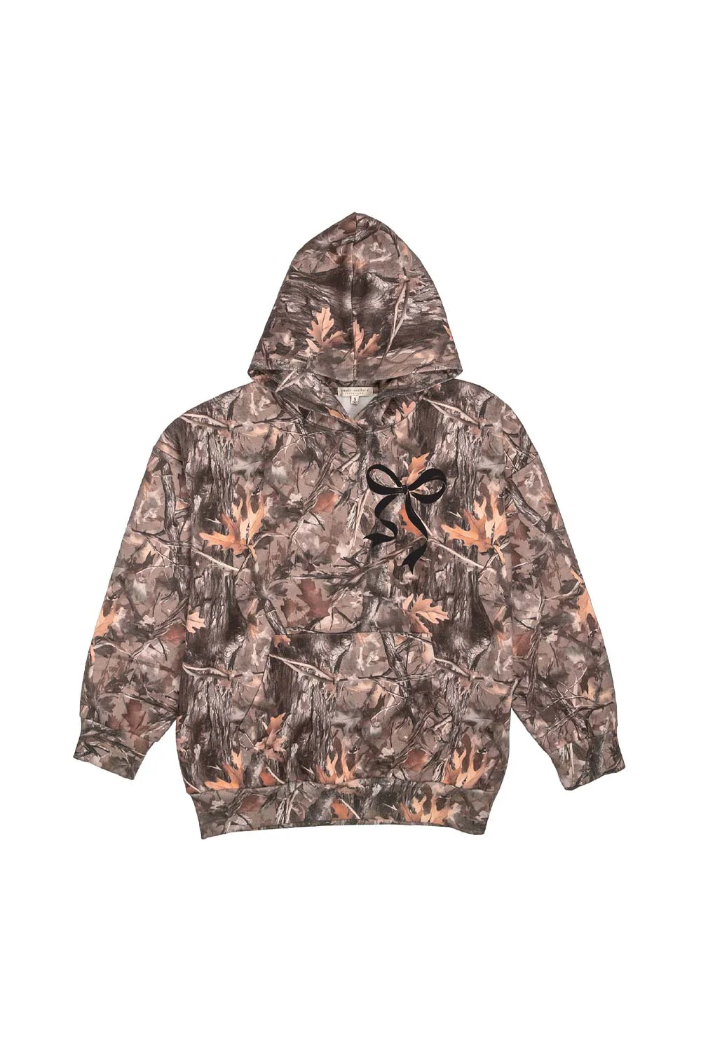 Simply Southern Black Bow Camo Hoodie for Women in Brown | HD-BOW-CAMO - Image 2