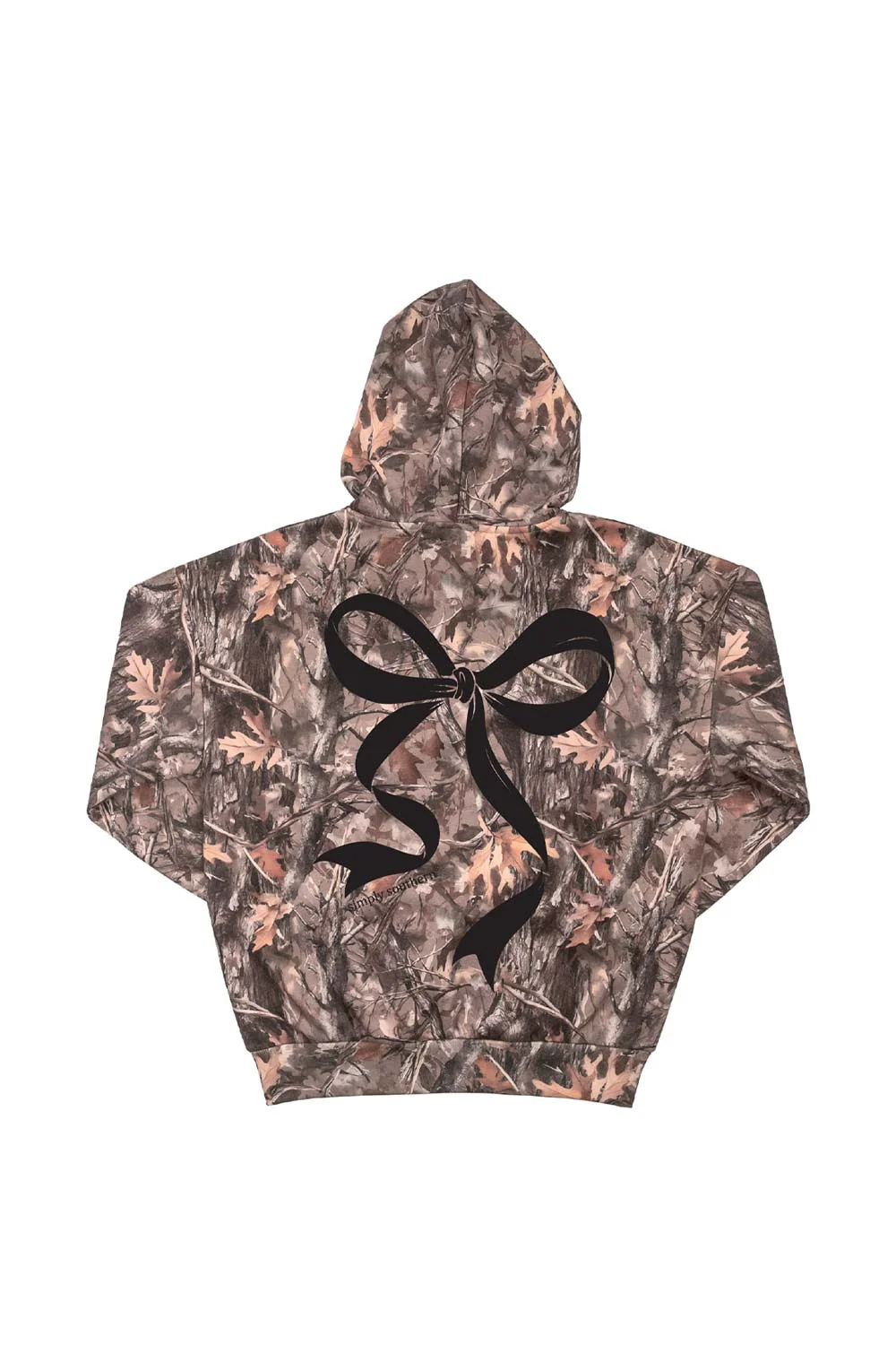 Simply Southern Black Bow Camo Hoodie for Women in Brown | HD-BOW-CAMO - Image 3