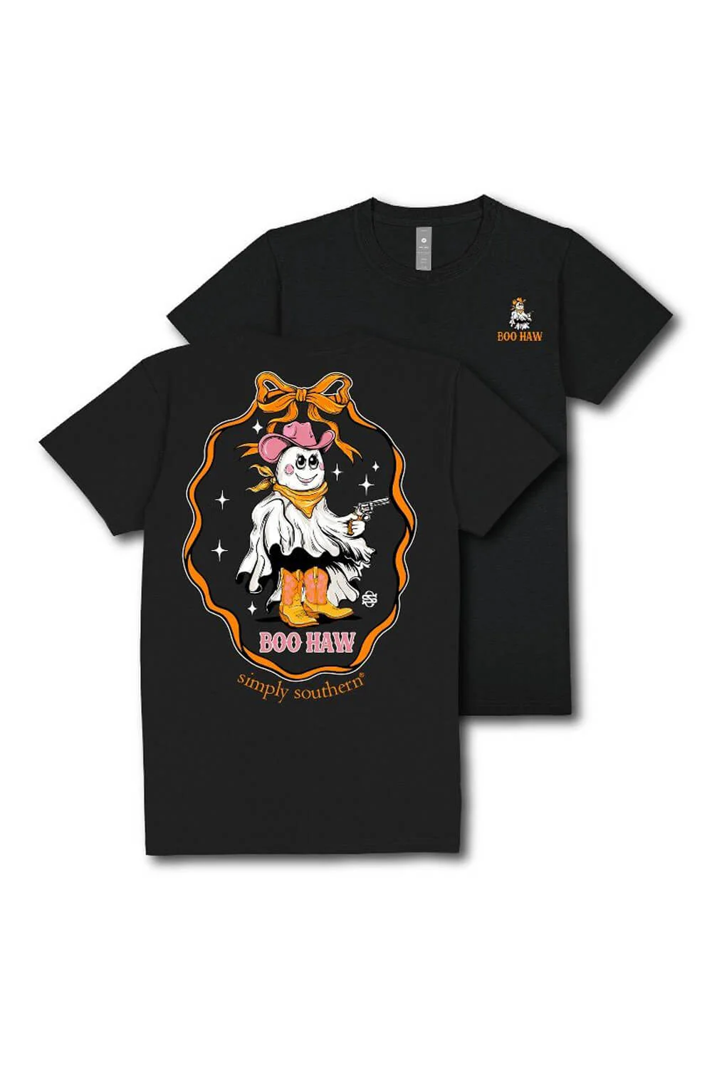 Simply Southern Boo Haw T-Shirt for Women in Black | SS-BOOHAW-BLK - Image 3