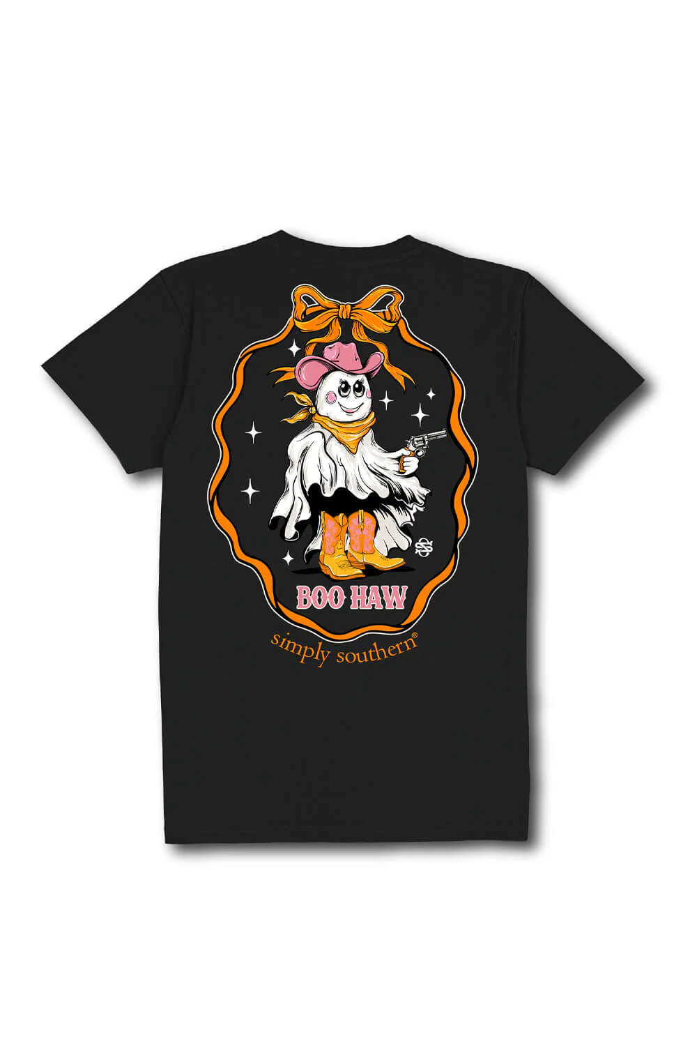 Simply Southern Boo Haw T-Shirt for Women in Black | SS-BOOHAW-BLK - Image 4
