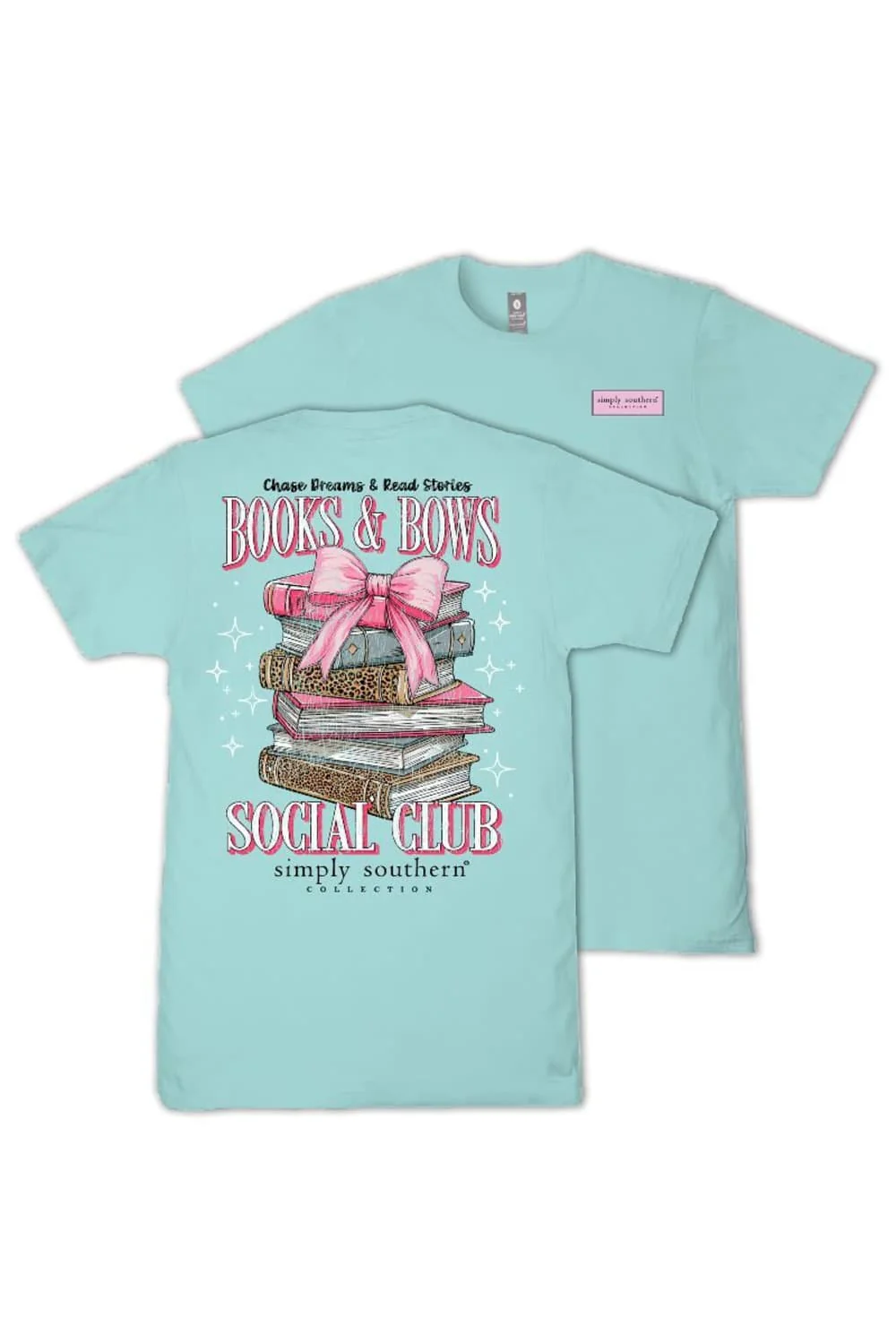 Simply Southern Books T-Shirt for Women in Aqua | SS-BOOKS-AQUA - Image 3