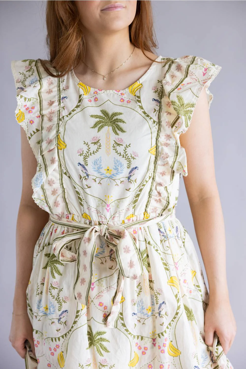 Simply Southern Cabana Tiered Dress for Women in Cream | PP-0126-DRS-CABANA - Image 2