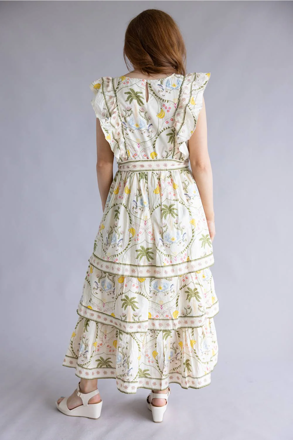 Simply Southern Cabana Tiered Dress for Women in Cream | PP-0126-DRS-CABANA - Image 3