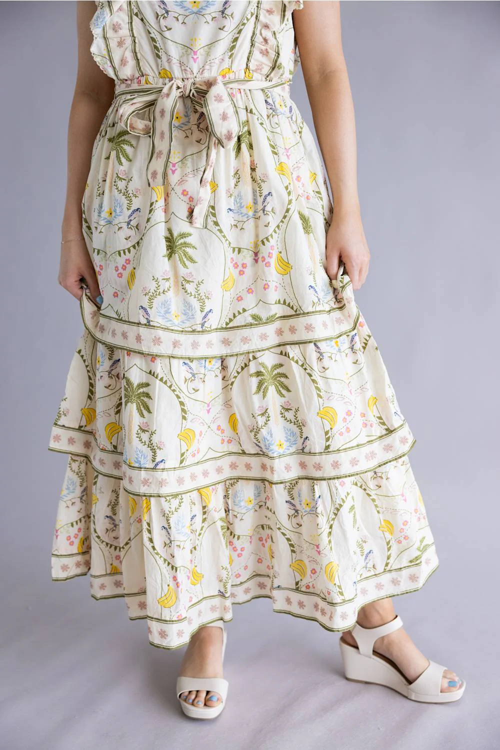 Simply Southern Cabana Tiered Dress for Women in Cream | PP-0126-DRS-CABANA - Image 4