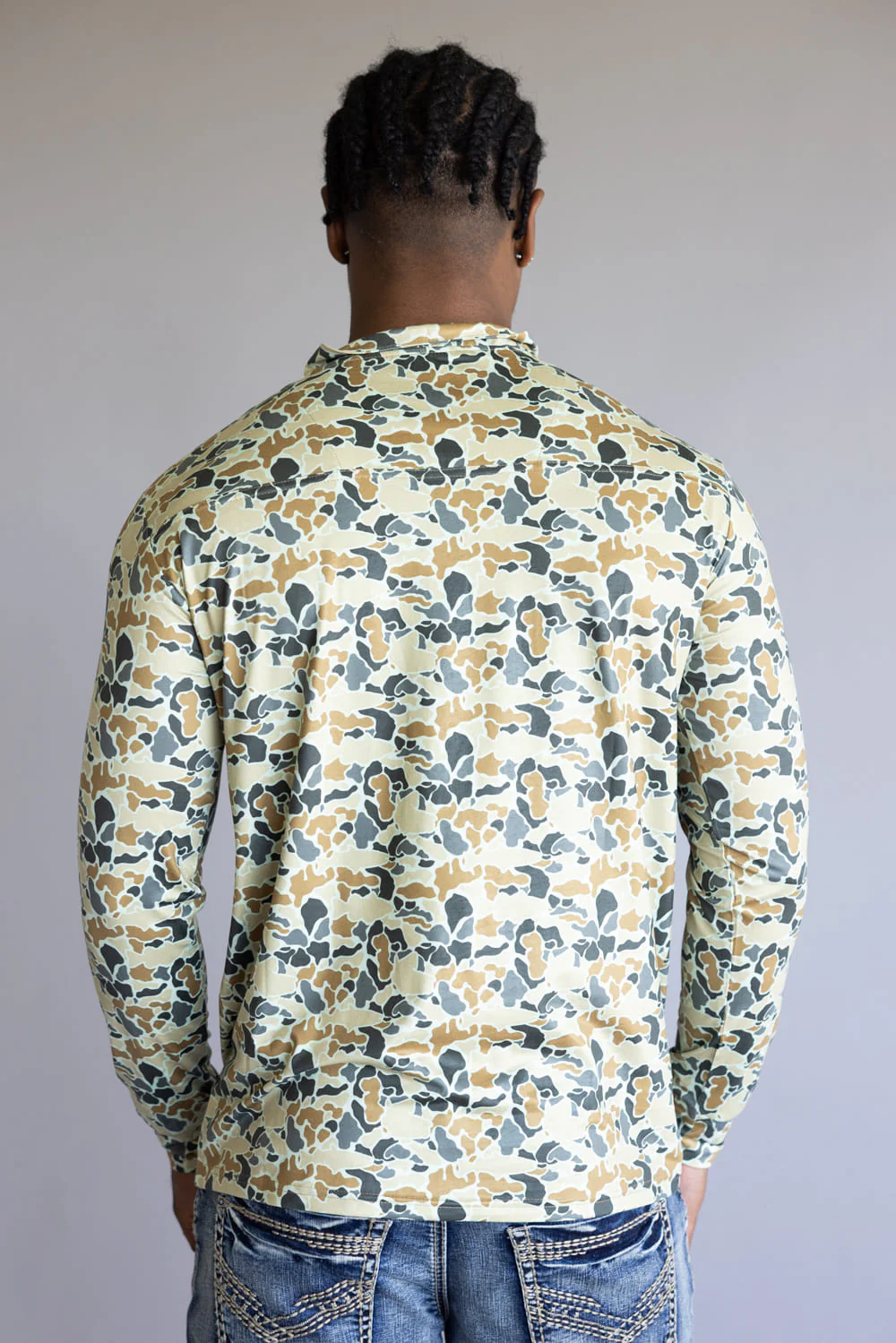 Simply Southern Camo ¼ Zip Neck for Men in Green | 0225-MN-QTRZIP-PULL-LTCAMO - Image 4