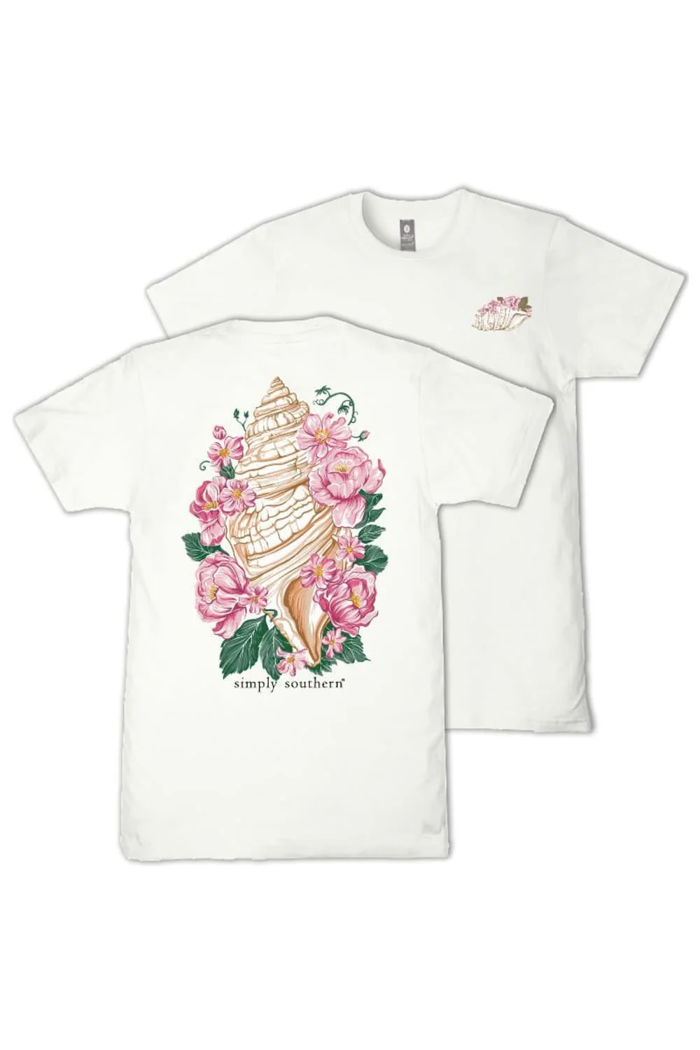 Simply Southern Conch T-Shirt for Women in Oyster | SS-CONCH-OYSTER - Image 2