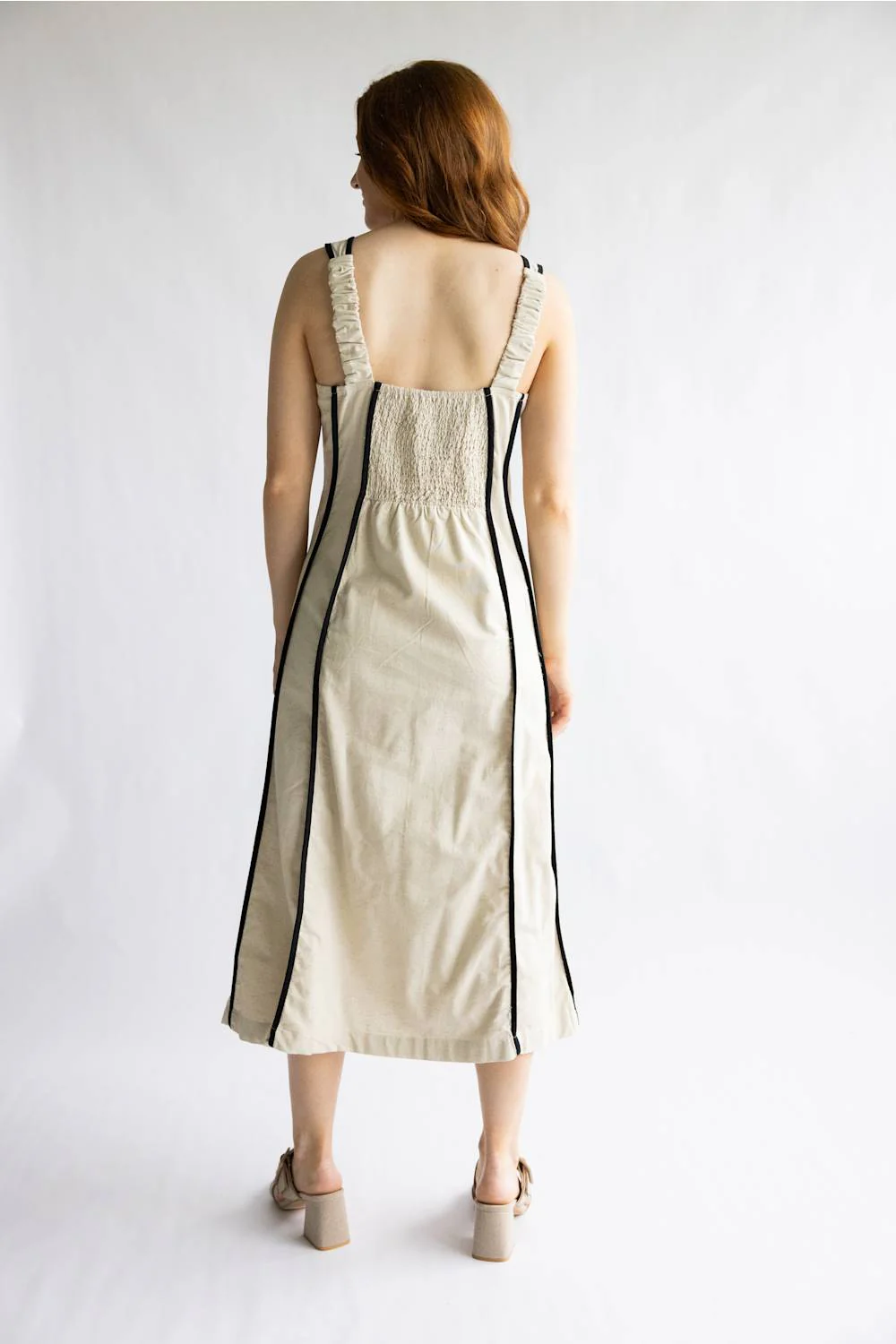 Simply Southern Contrast Seamed Dress for Women in Ivory  | PP-0126-DRS-CNTRSTSM-IVORY - Image 3