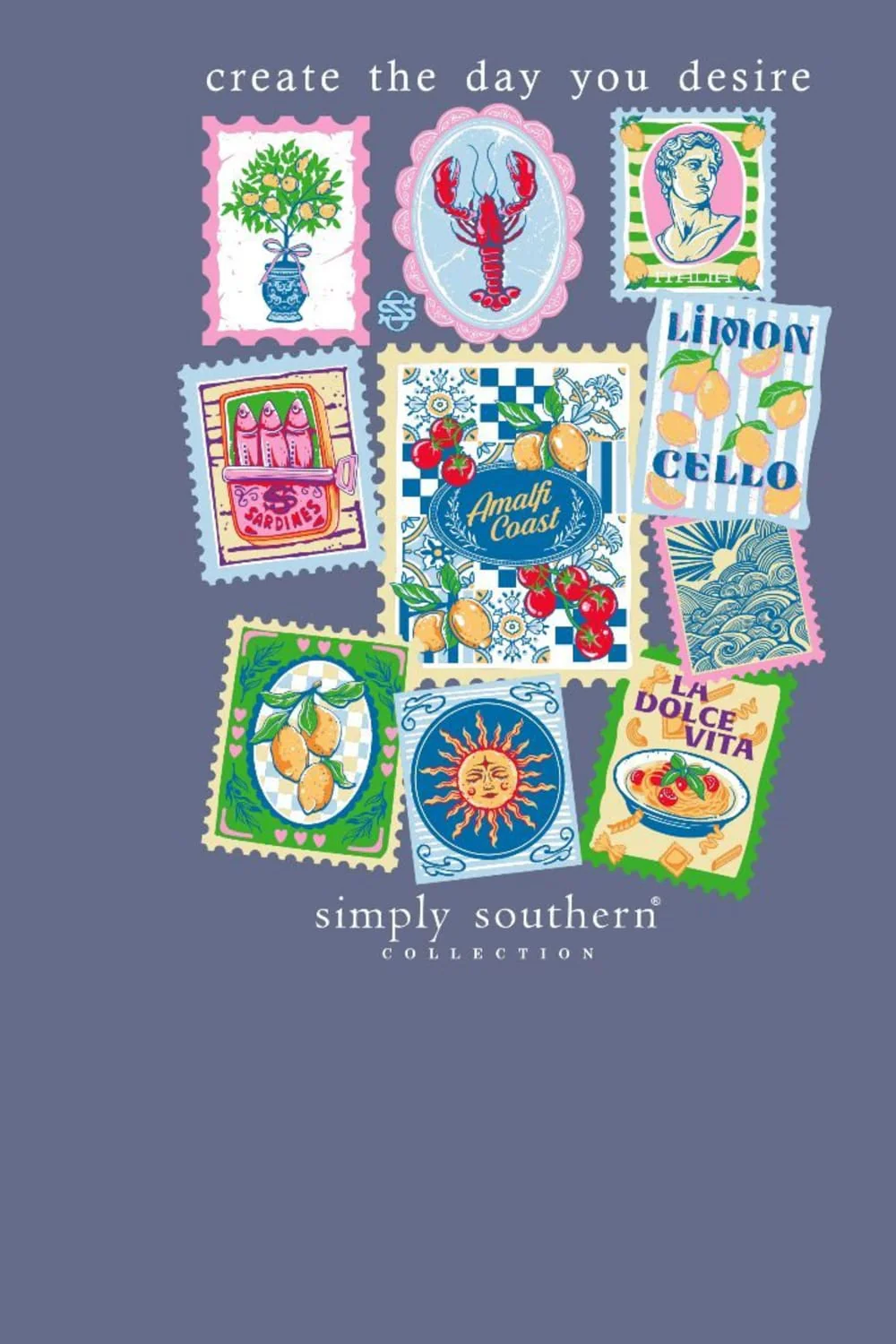 Simply Southern Create The Day You Desire T-Shirt for Women in Denim | SS-DESIRE-DENIM - Image 2