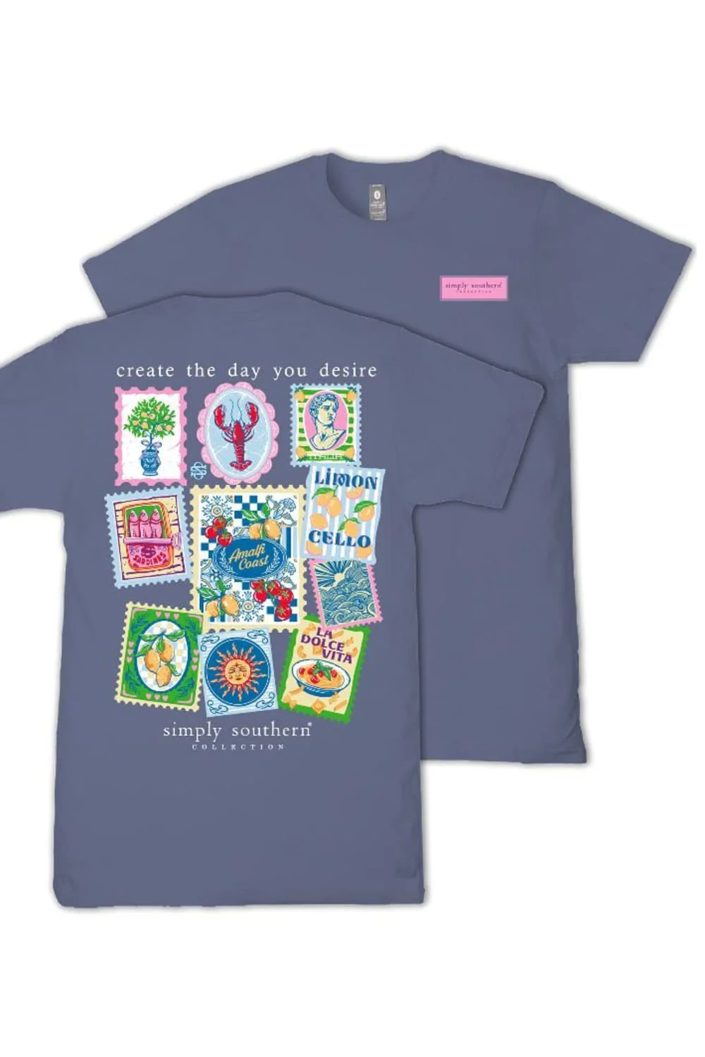 Simply Southern Create The Day You Desire T-Shirt for Women in Denim | SS-DESIRE-DENIM - Image 3