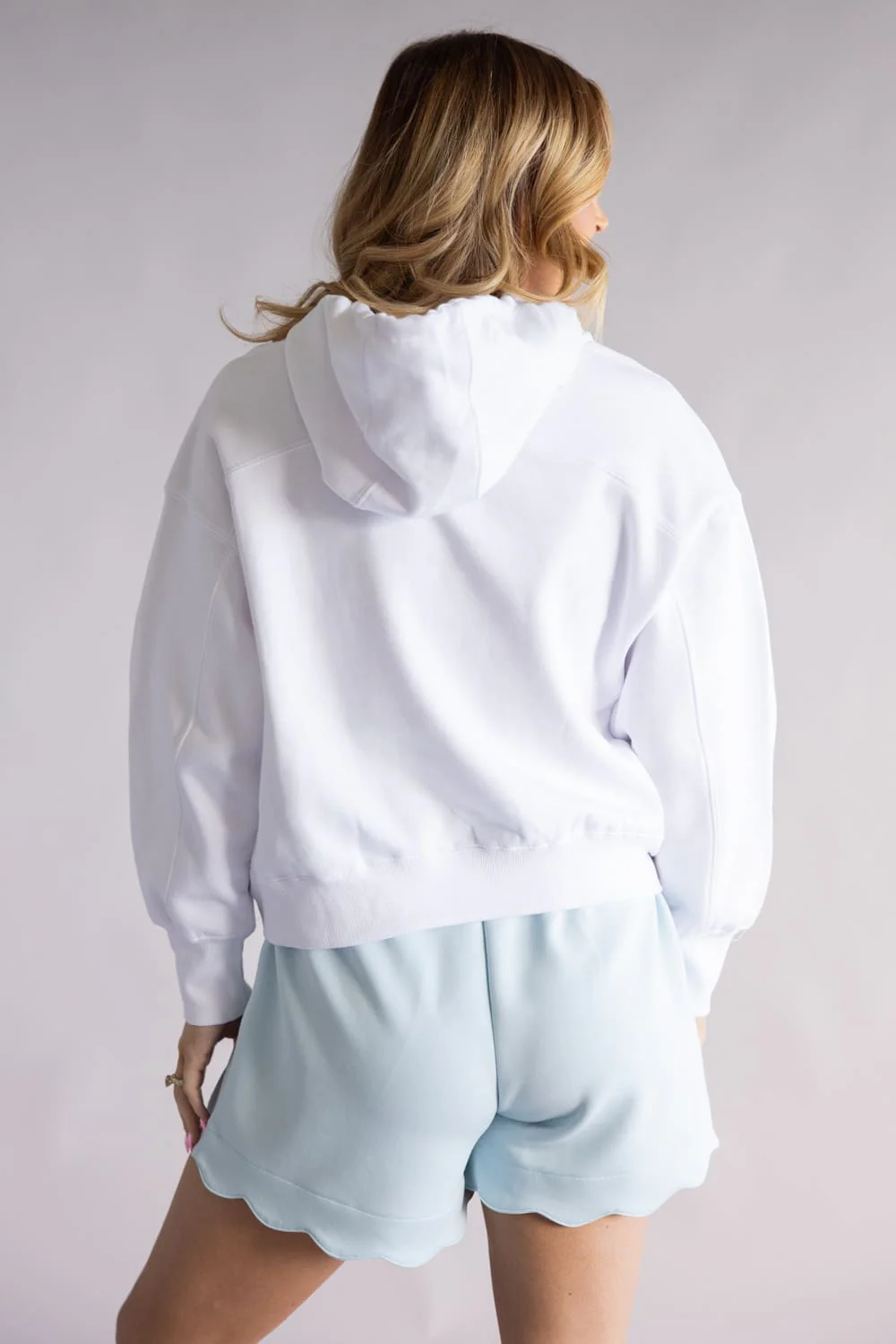 Simply Southern Crop Snap Hoodie for Women in Blue Flower | PP-0126-HD-SNAP-CRP-ROBFLR - Image 3