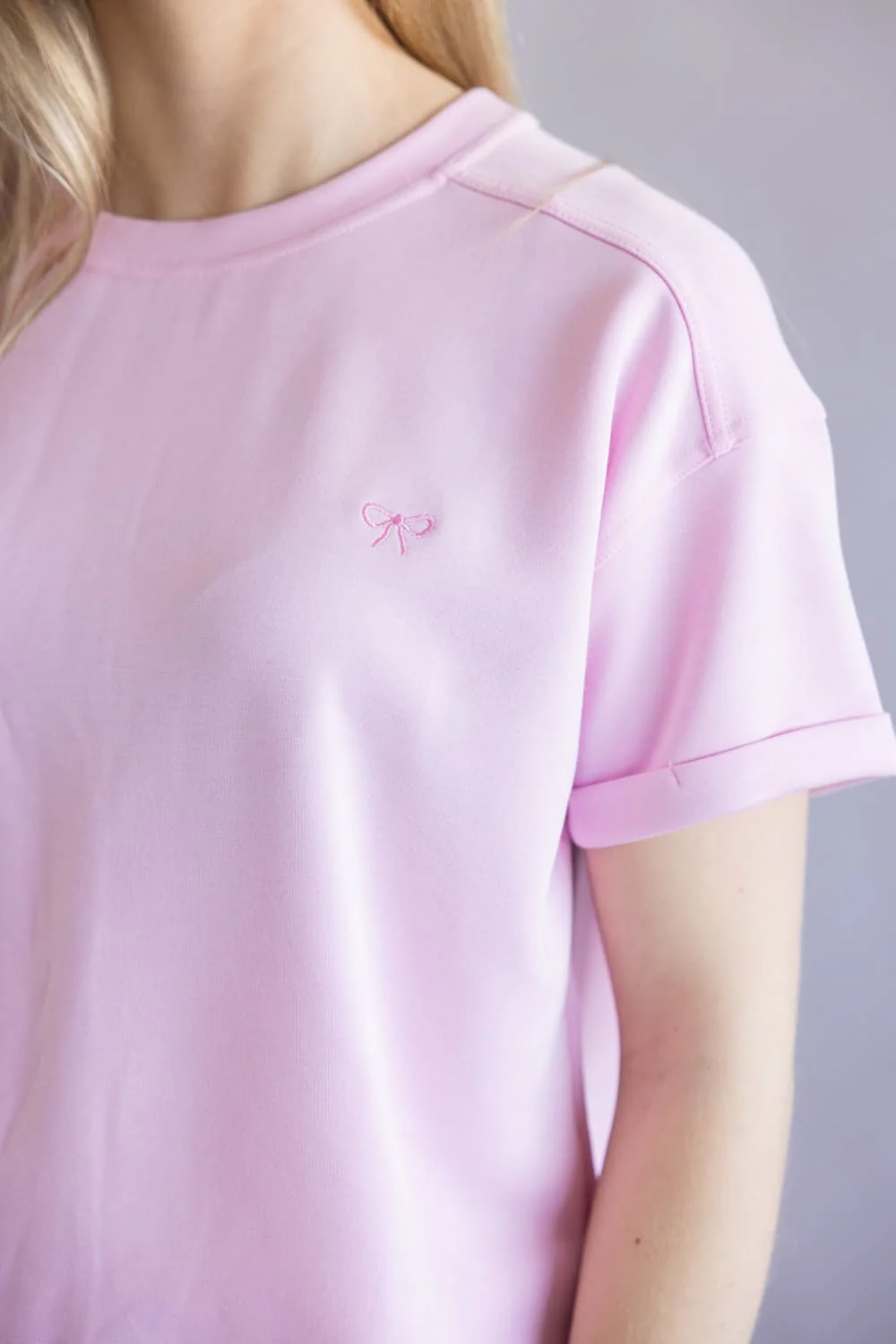 Simply Southern Crop Lounge Top for Women in Blush | PP-0126-TEE-KNT-CRP-BLUSH - Image 2