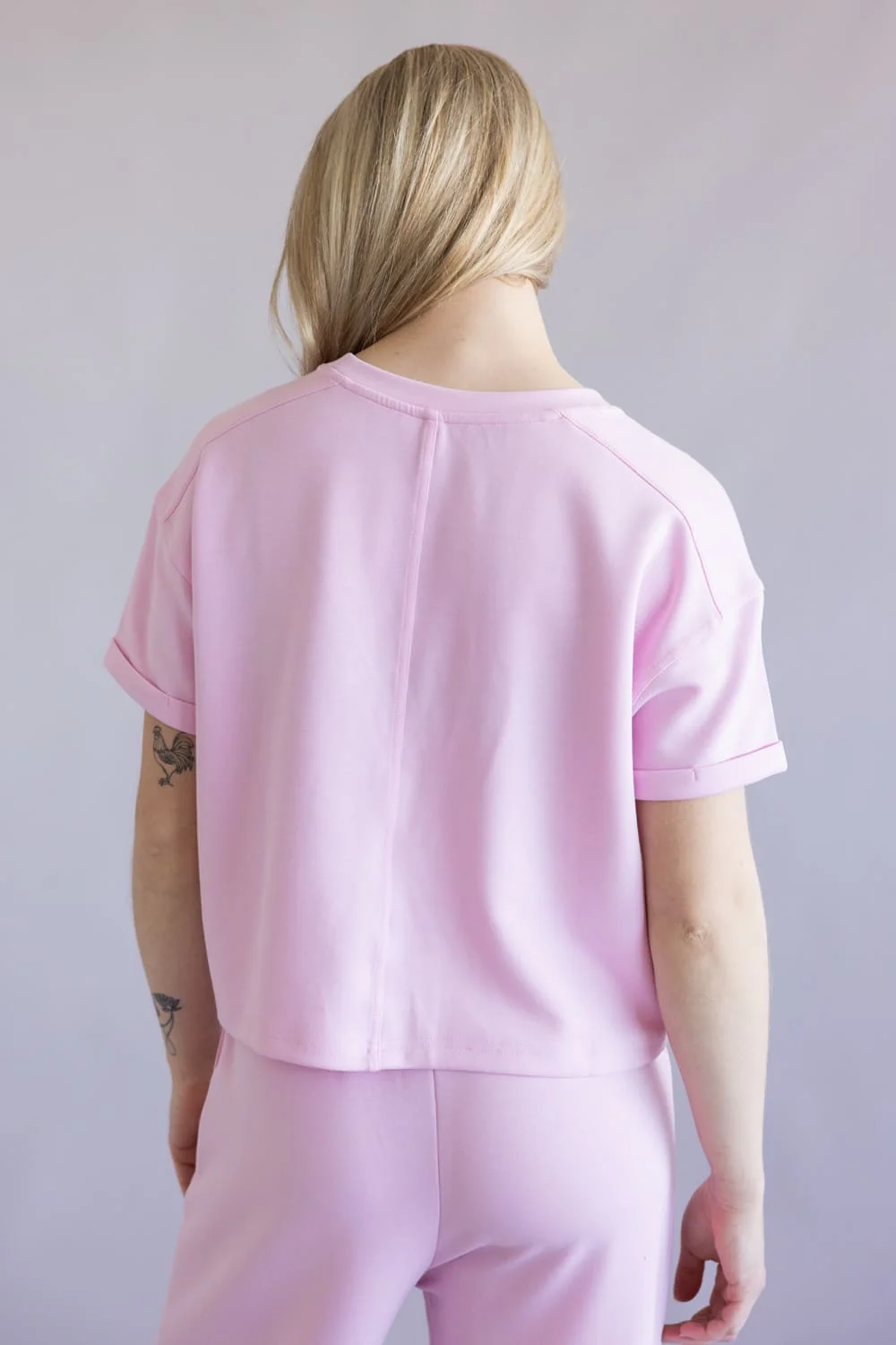 Simply Southern Crop Lounge Top for Women in Blush | PP-0126-TEE-KNT-CRP-BLUSH - Image 3