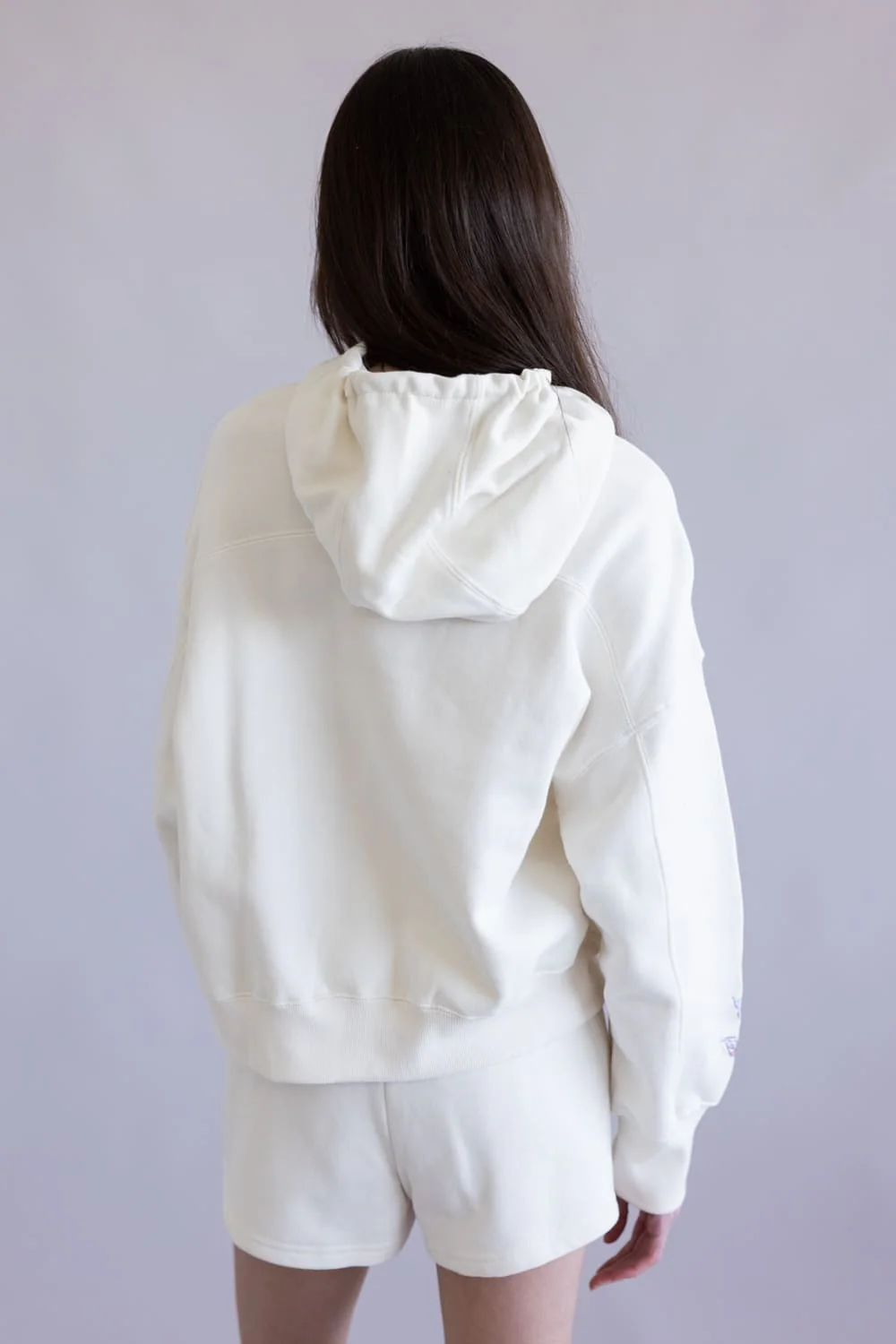 Simply Southern Crop Snap Hoodie for Women in Blush Flower | PP-0126-HD-SNAP-CRP-BLSHFLR - Image 5