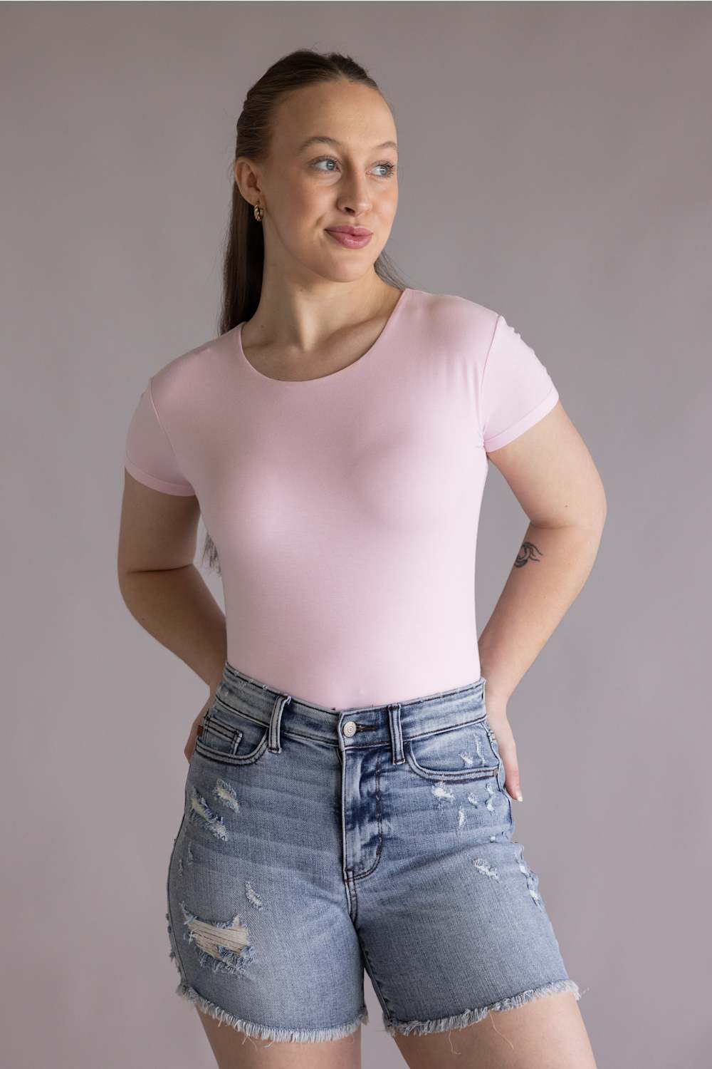Simply Southern Double Layer T-Shirt for Women | PP-0126-TEE-DBLYR-PINK - Image 3