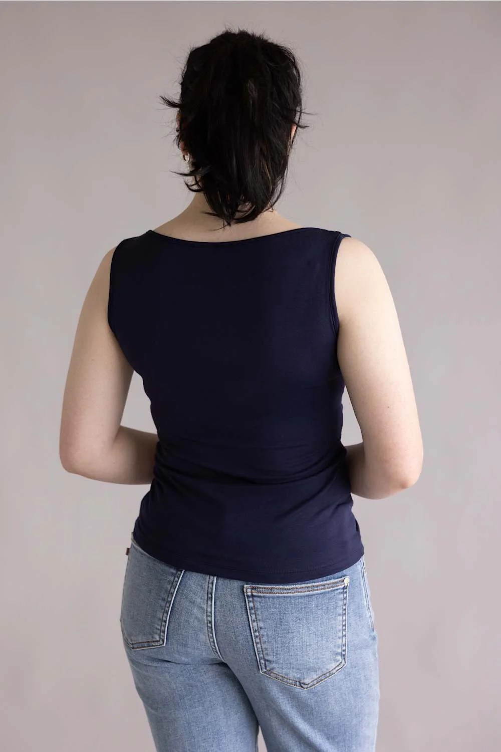 Simply Southern Double Layer Tank Top for Women in Navy | PP-0126-TANK-DBLYR-NAVY - Image 2