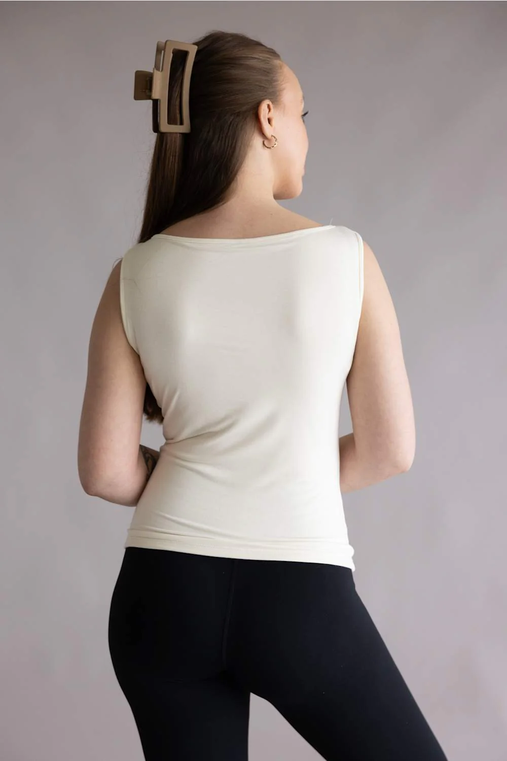 Simply Southern Double Layer Tank Top for Women in Pearl | PP-0126-TANK-DBLYR-PEARL - Image 4