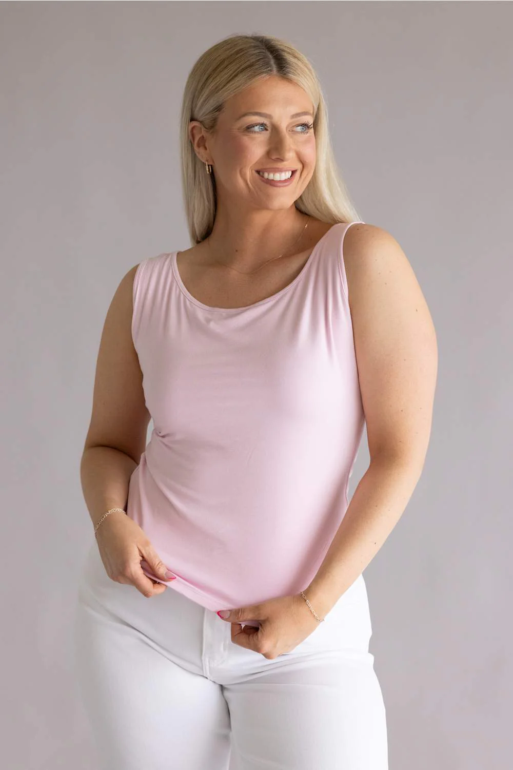 Simply Southern Double Layer Tank Top for Women in Pink | PP-0126-TANK-DBLYR-PINK - Image 3