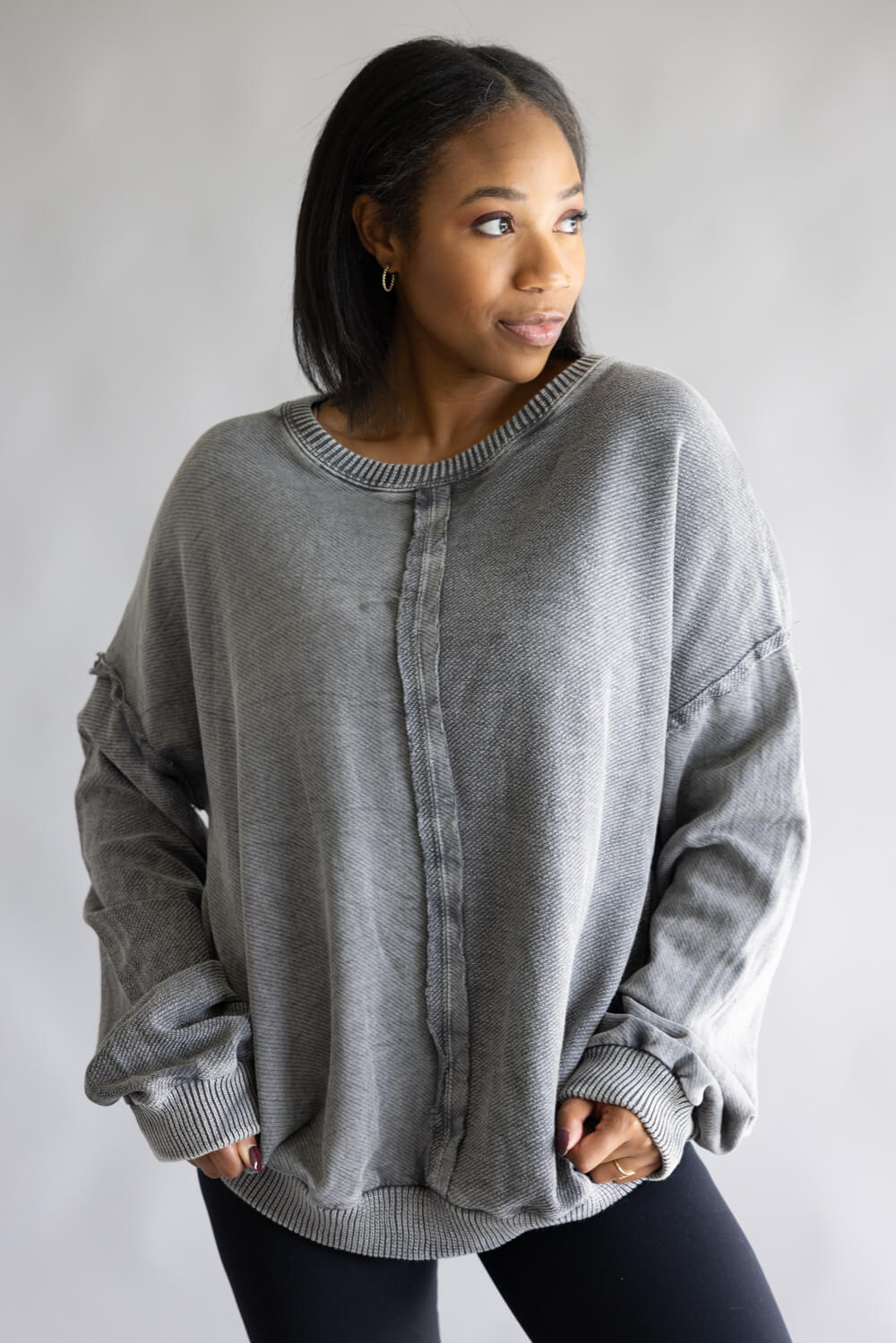 Simply Southern Drop Shoulder Pullover for Women - Image 2