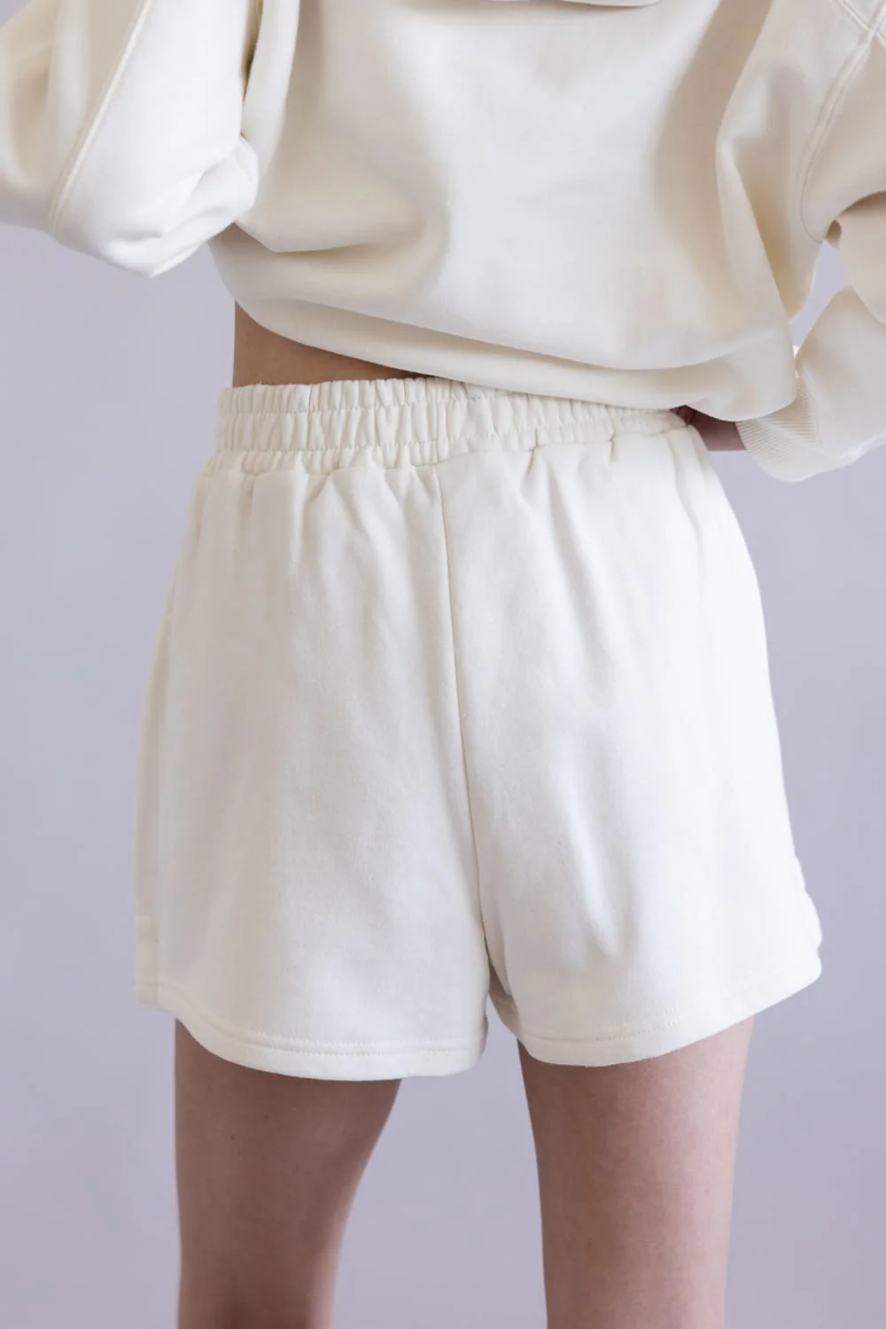 Simply Southern Embroidered Lounge Shorts for Women in Pearl | PP-0126-SHRT-LNGE-EMB-PEARL - Image 4