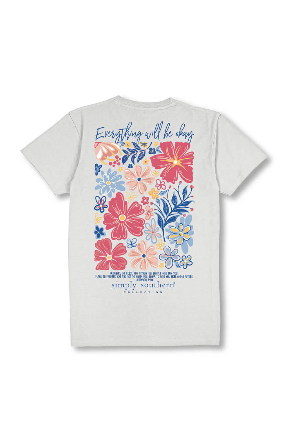 Simply Southern Everything Will Be Okay T-Shirt for Women in Beige | SS-OK-STAR - Image 3