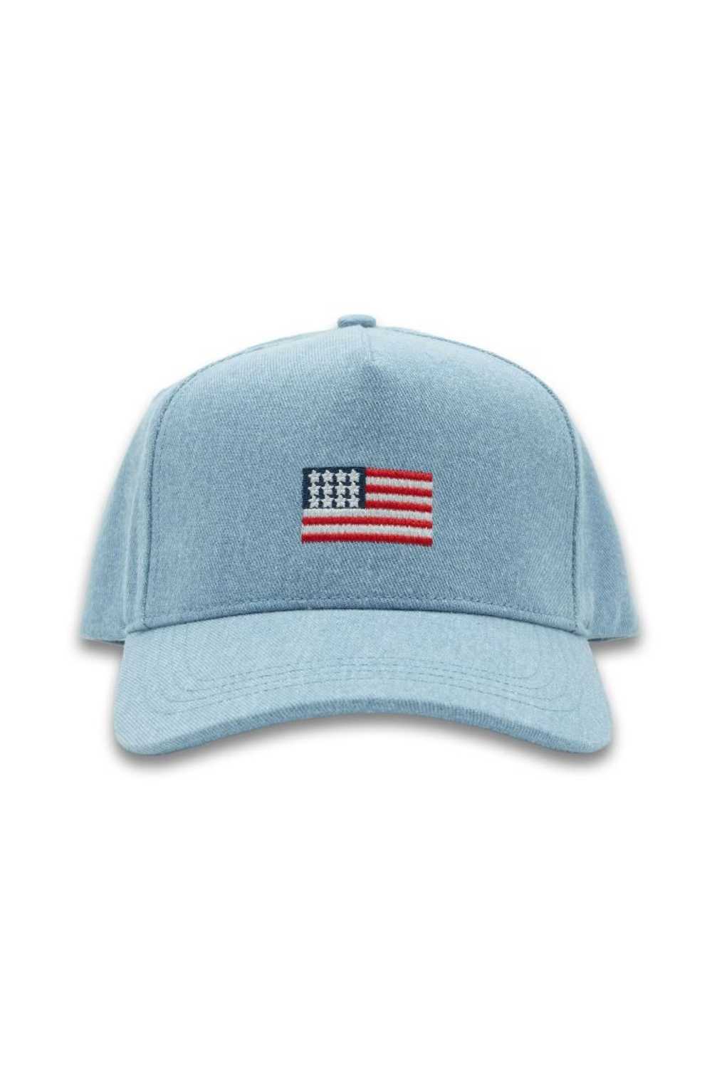 Simply Southern Flag Trucker Hat for Women in Denim | 0126-HAT-FLAG - Image 2
