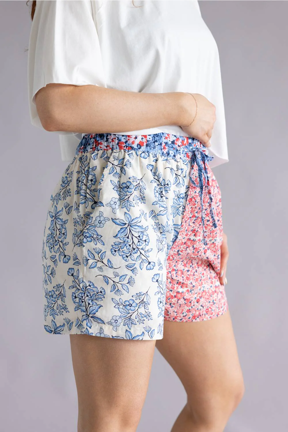 Simply Southern Floral Americana Shorts for Women in Multi | PP-0126-SHRT-FLRL-AMR - Image 2