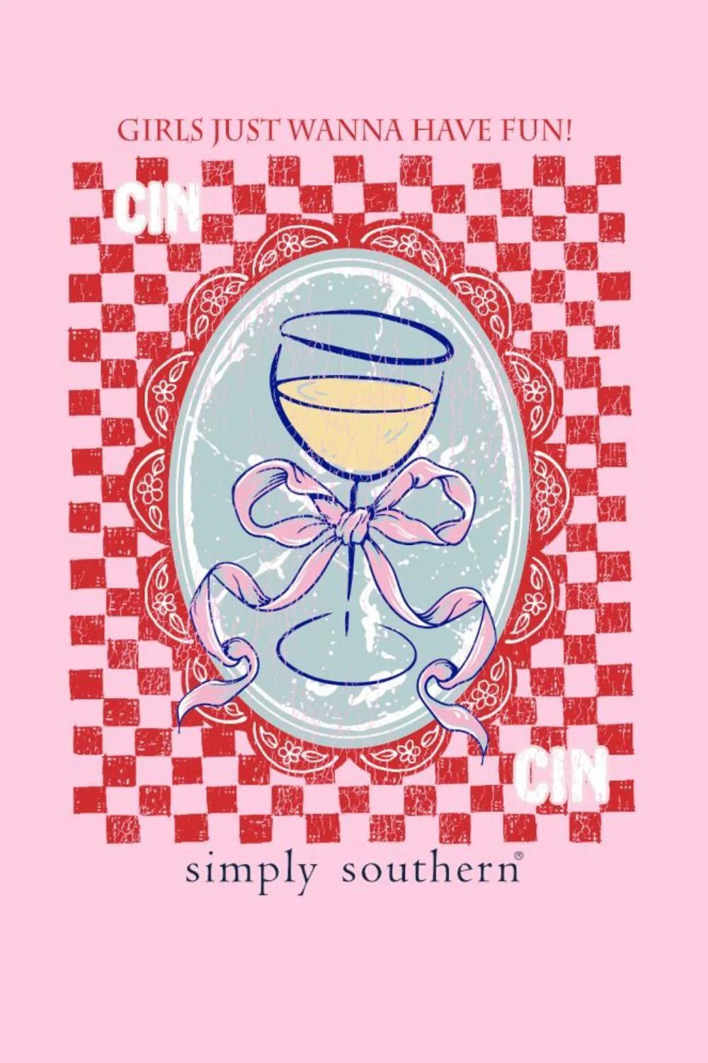 Simply Southern Girls Just Wanna Have Fun Mineral Wash T-Shirt for Women in Petal Pink | MINWASH-CINCIN-PETAL - Image 4