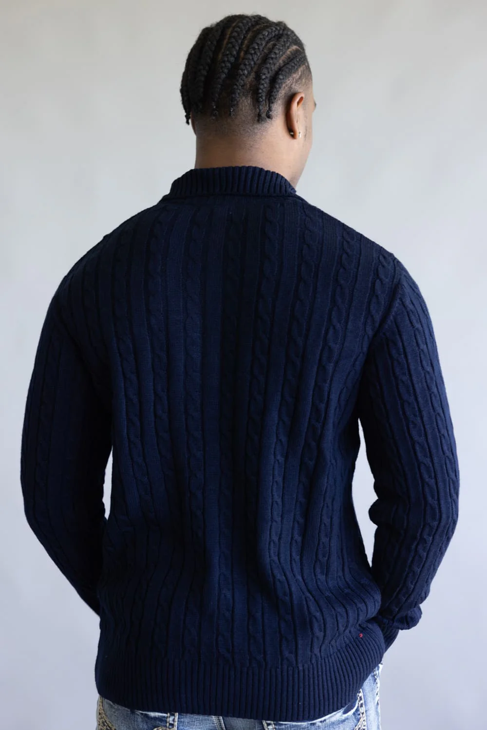 Simply Southern Grayson Quarter Zip Neck for Men in Navy | 0225-MN-QTRZIP-GRAYSON-NAVY - Image 2
