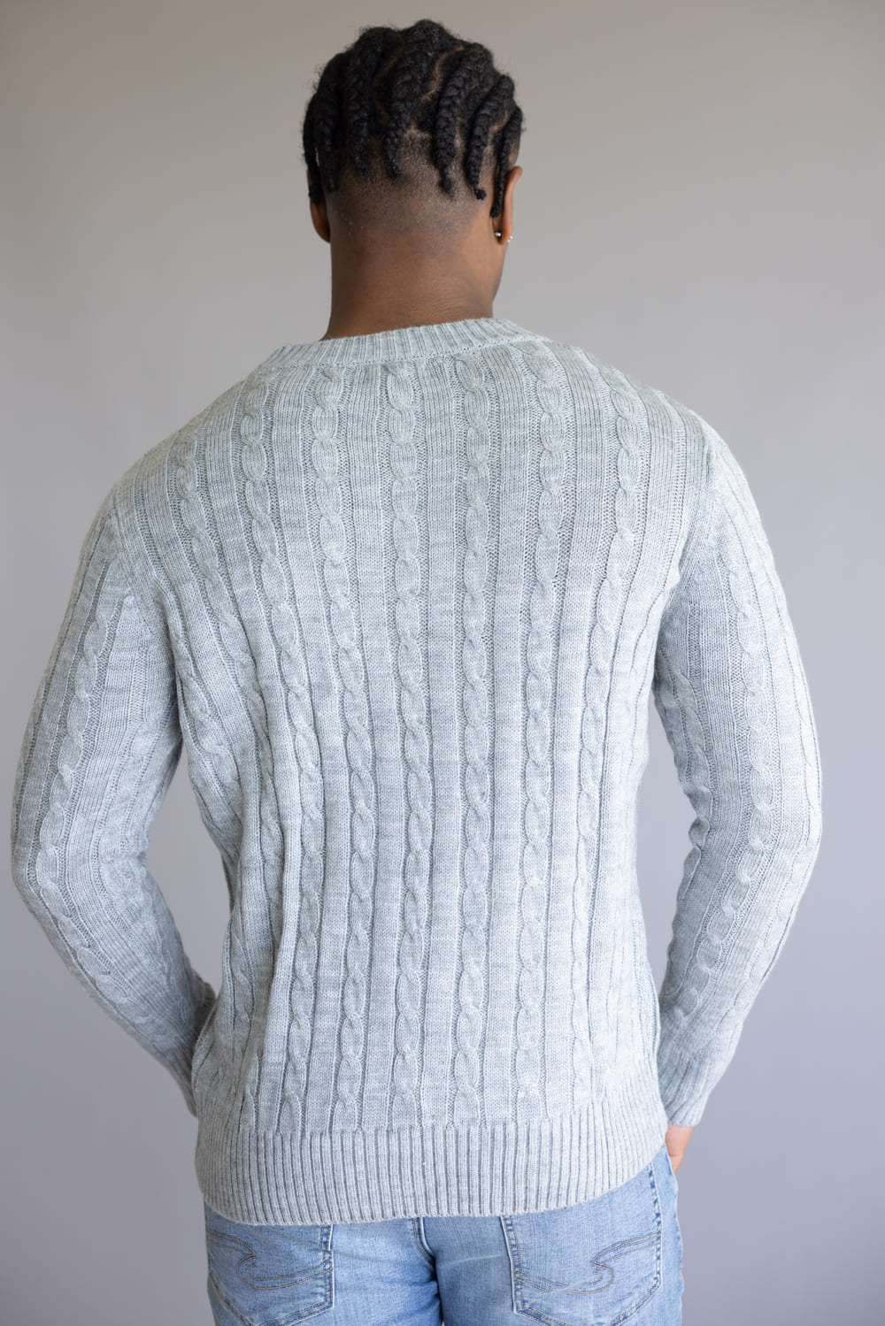 Simply Southern Grayson Sweater for Men in Grey | 0225-MN-SWTR-GRAYSON-GRAY - Image 3