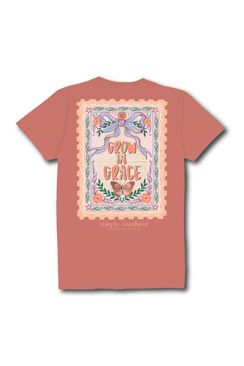 Simply Southern Grow In Grace T-Shirt for Women in Maple Mauve | SS-GROW-MAPLE - Image 3