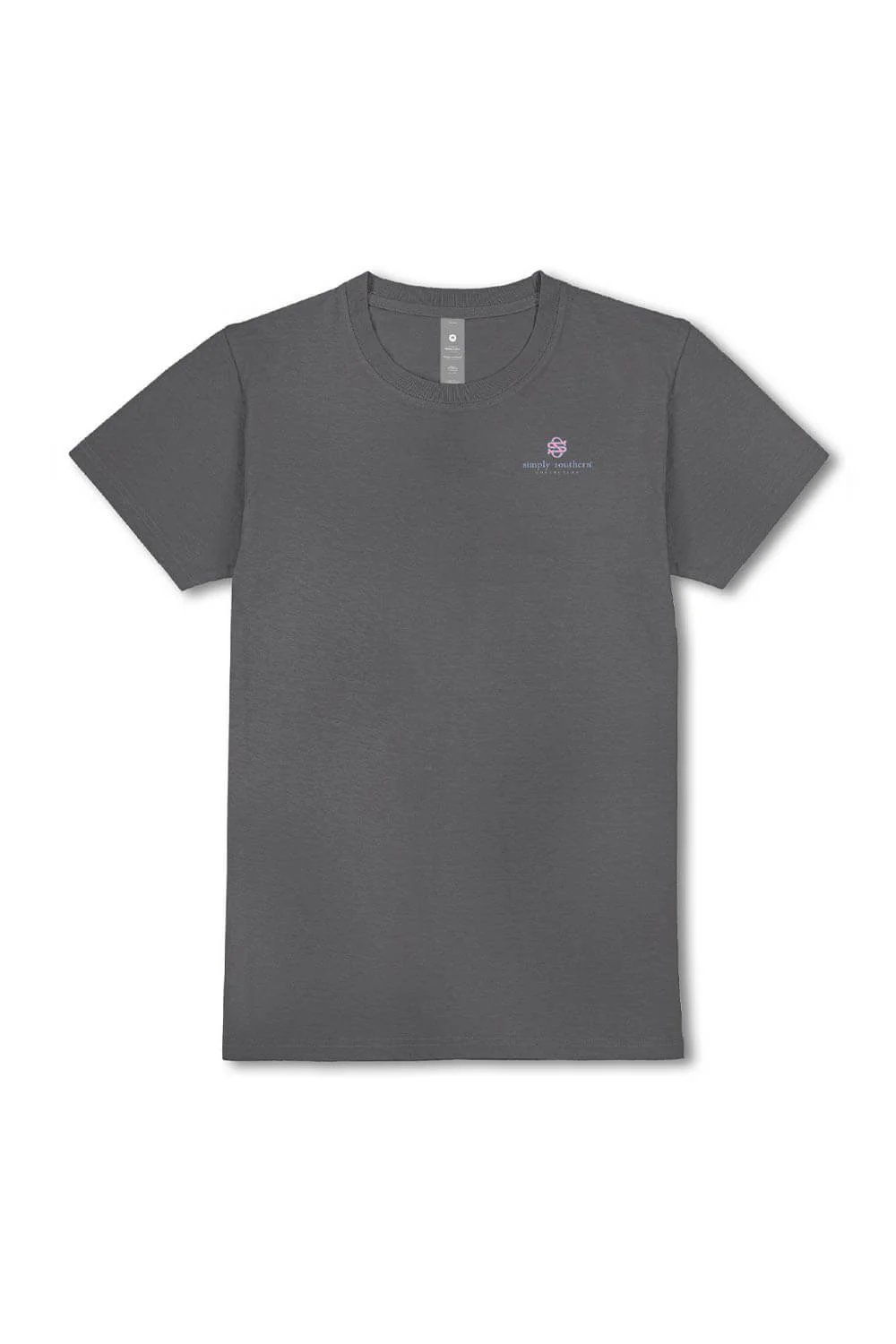 Simply Southern Happiness Blooms T-Shirt for Women in Coal | SS-HAPPY-WSHCOAL - Image 2
