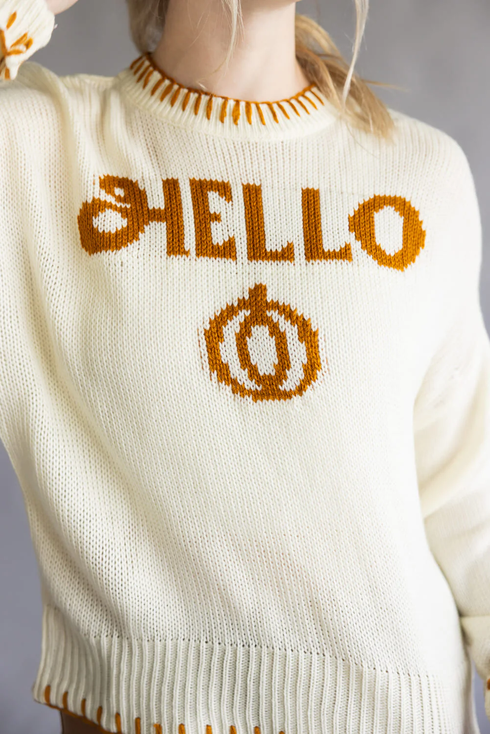 Simply Southern Hello Pumpkin Sweater for Women in Ivory | PP-0225-SWTR-IMEE-HELLO - Image 5