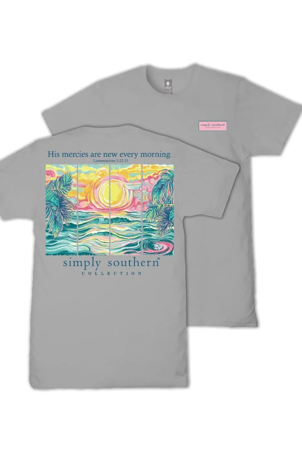 Simply Southern His Mercies T-Shirt for Women in Lunar | SS-MORNING-LUNAR - Image 3