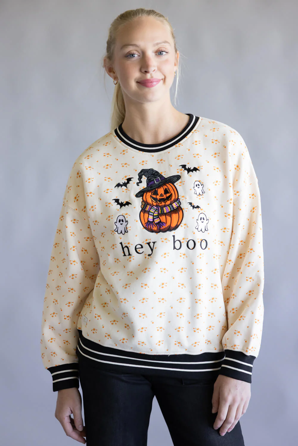 Simply Southern Holiday Varsity Crewneck Sweatshirt for Women - Image 2