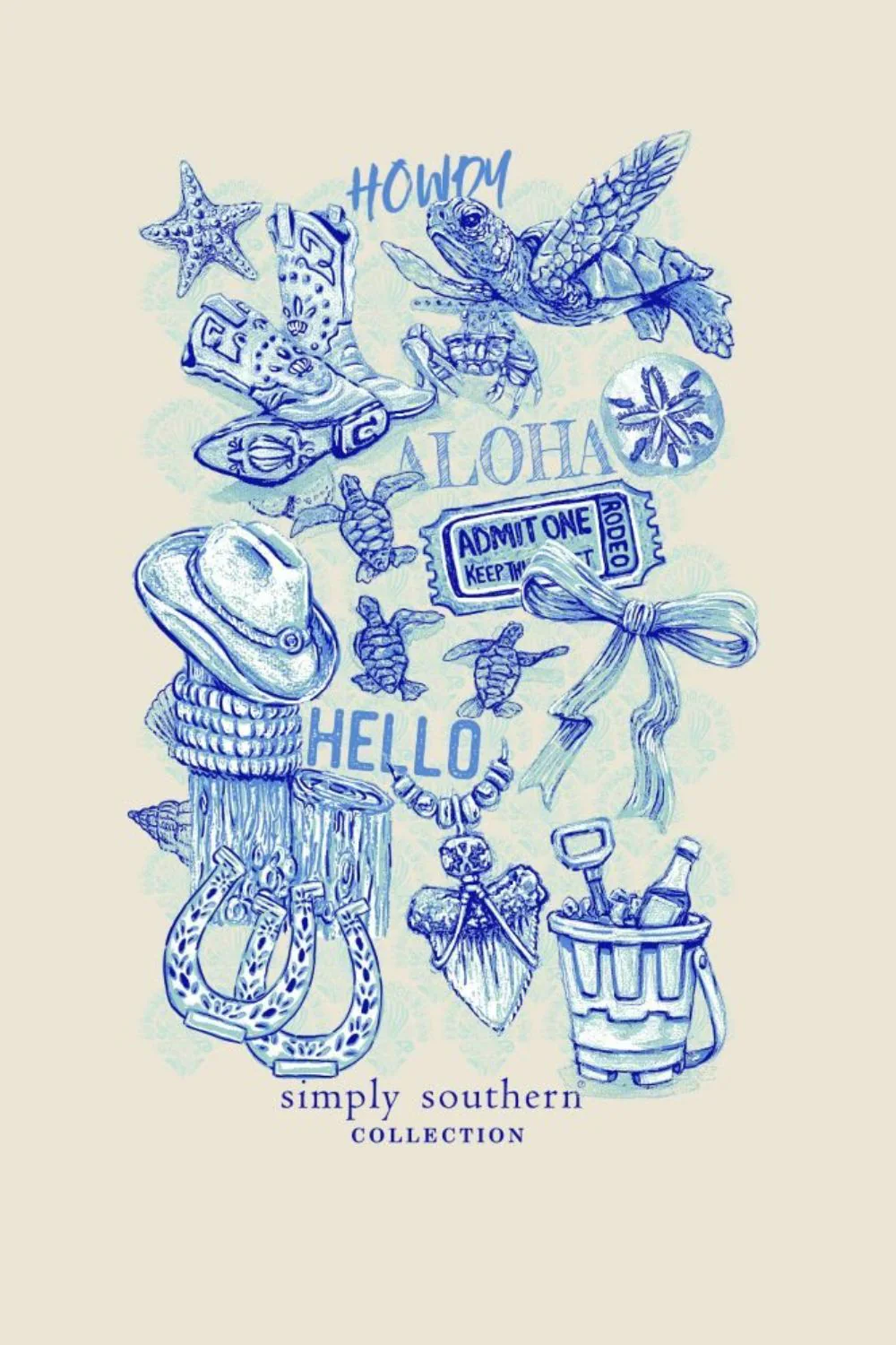Simply Southern Howdy Mineral Wash T-Shirt for Women in Bone | MINWASH-HOWDY-BONE - Image 4