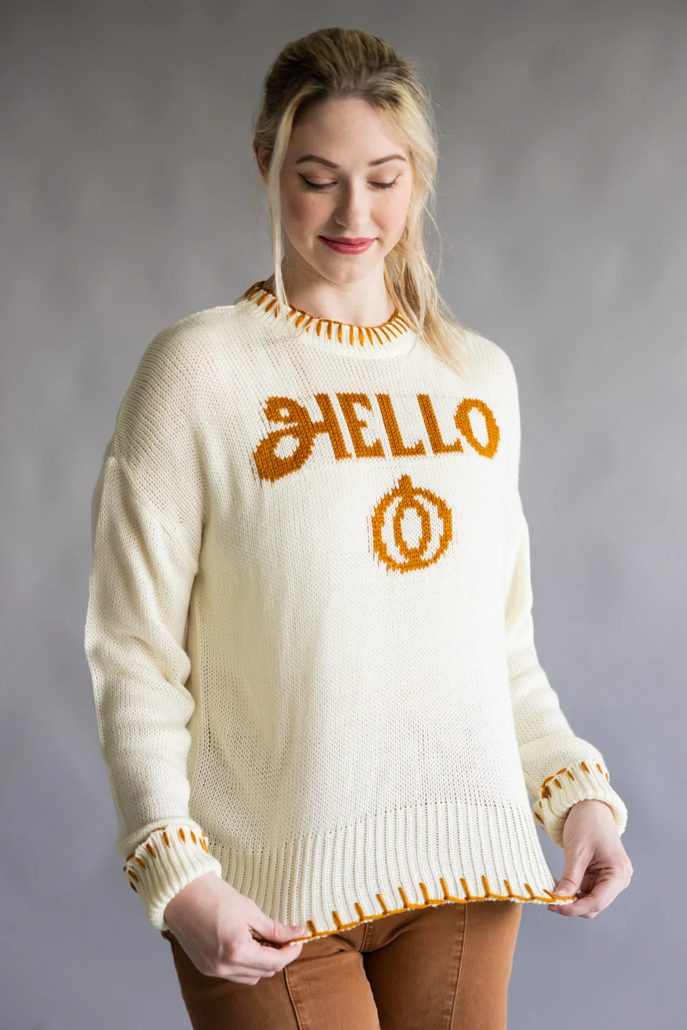 Simply Southern Imee Blanket Stitch Sweater for Women - Image 2