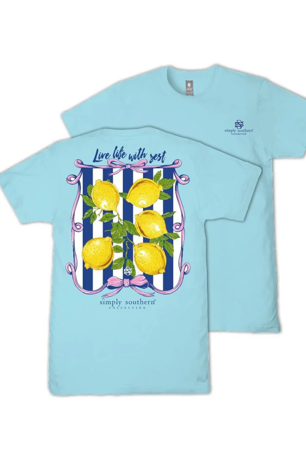 Simply Southern Lemon T-Shirt for Women in Agean | SS-LEMON-AGEAN - Image 3