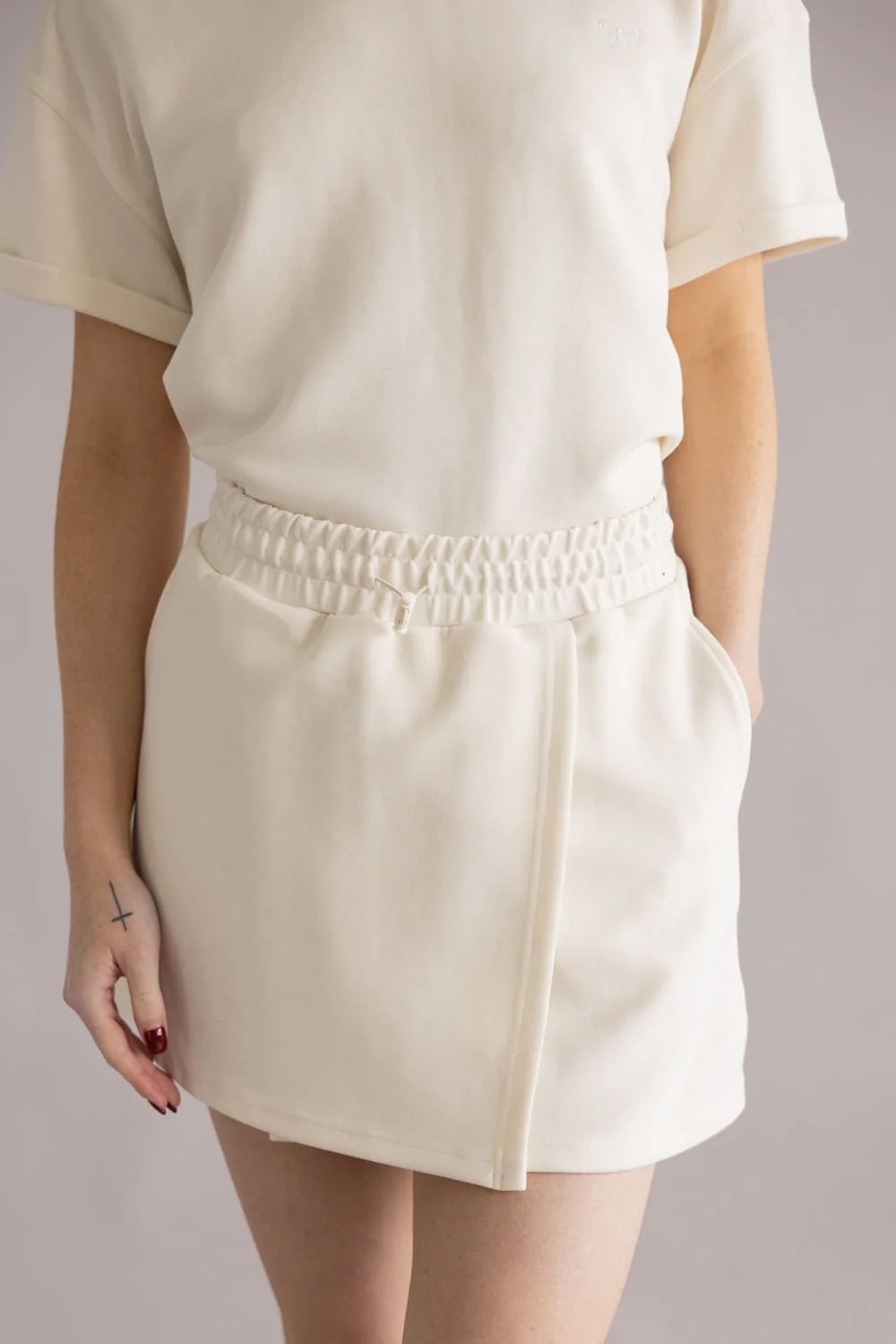 Simply Southern Lounge Wrap Skirt for Women in Pearl | PP-0126-SKRT-LNGE-WRP-PEARL - Image 4