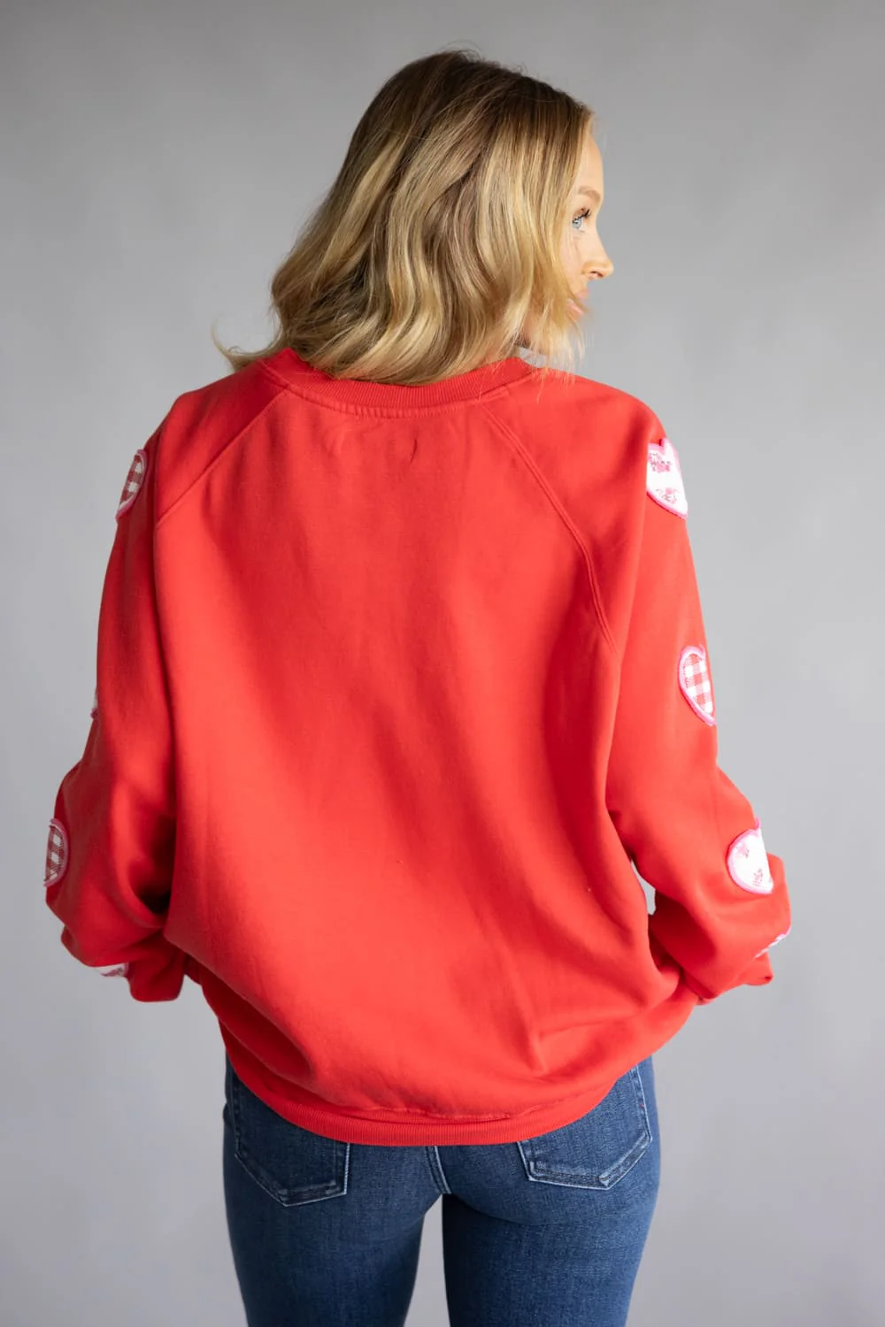 Simply Southern Love Patch Crewneck for Women in Red | PP-0126-CRW-LOVE-PATCH - Image 4