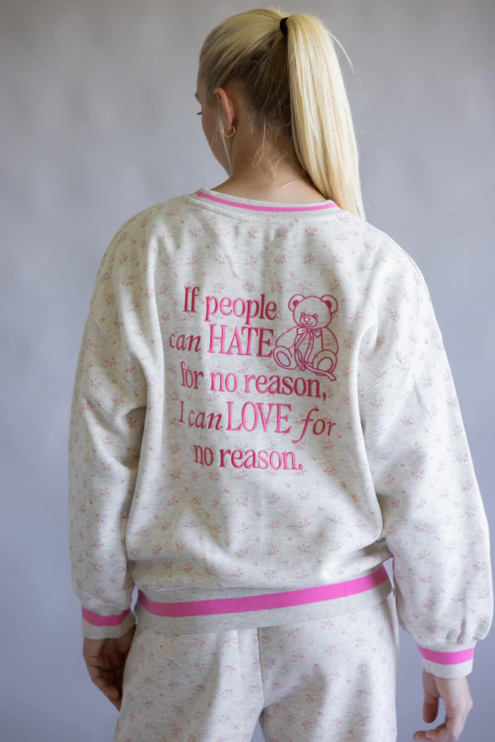 Simply Southern Love Varsity Crew Sweatshirt for Women in Gray | PP-0225-CRW-VARSITY-LOVE - Image 2