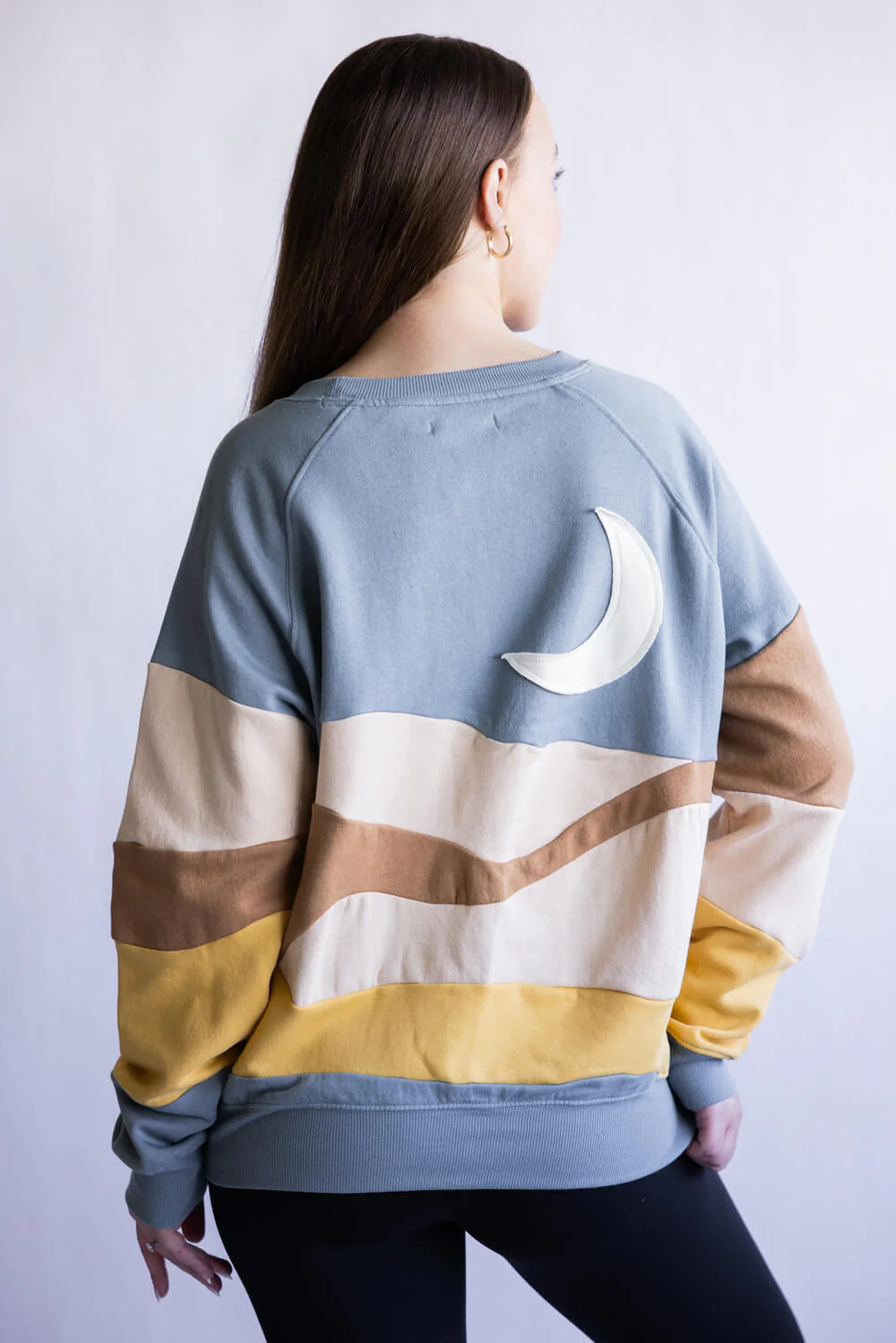 Simply Southern Moon Patch Crew Neck for Women in Multi | PP-0225-CRW-PATCH-MOON - Image 2