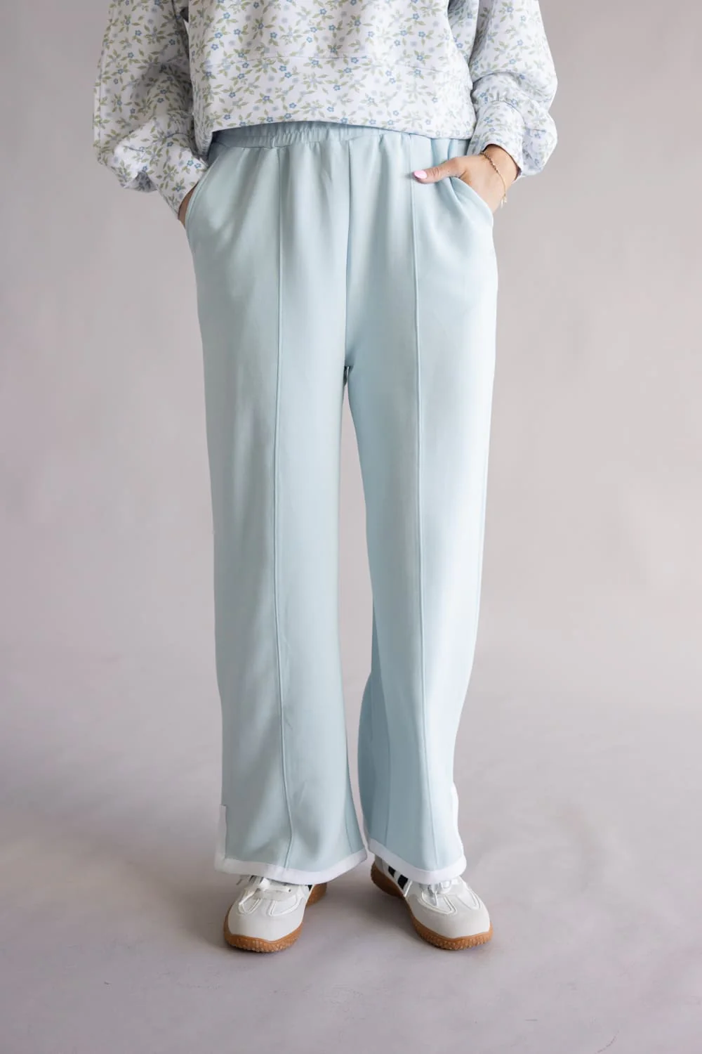 Simply Southern Pintuck Lounge Pants for Women in Robins Egg Blue | PP-0126-PNT-PNTCK-ROBEGG - Image 3