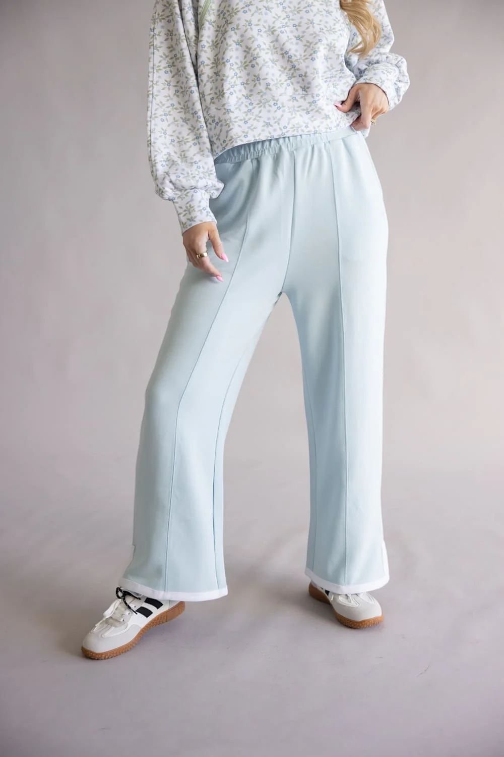 Simply Southern Pintuck Lounge Pants for Women in Robins Egg Blue | PP-0126-PNT-PNTCK-ROBEGG - Image 4