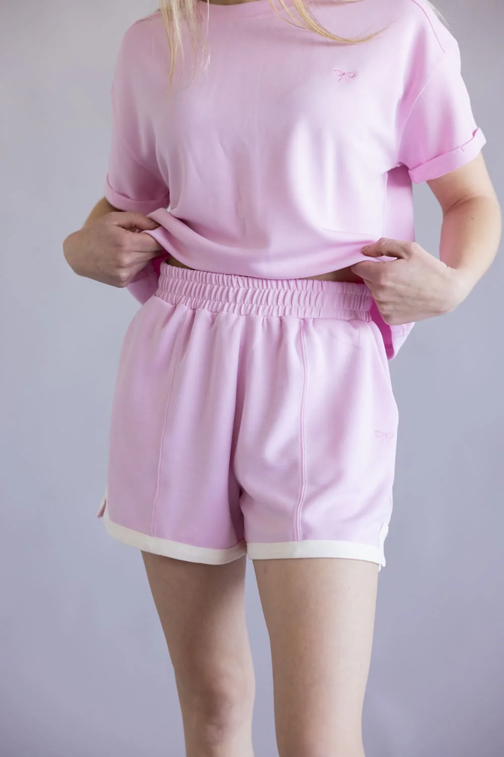 Simply Southern Pintuck Shorts for Women in Blush Pink | PP-0126-SHRT-PNTCK-BLUSH - Image 4
