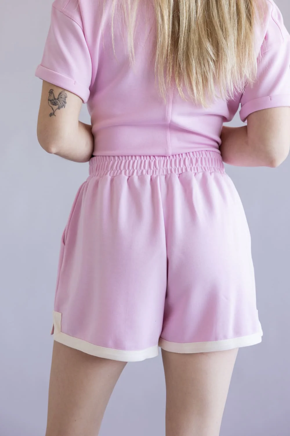Simply Southern Pintuck Shorts for Women in Blush Pink | PP-0126-SHRT-PNTCK-BLUSH - Image 5